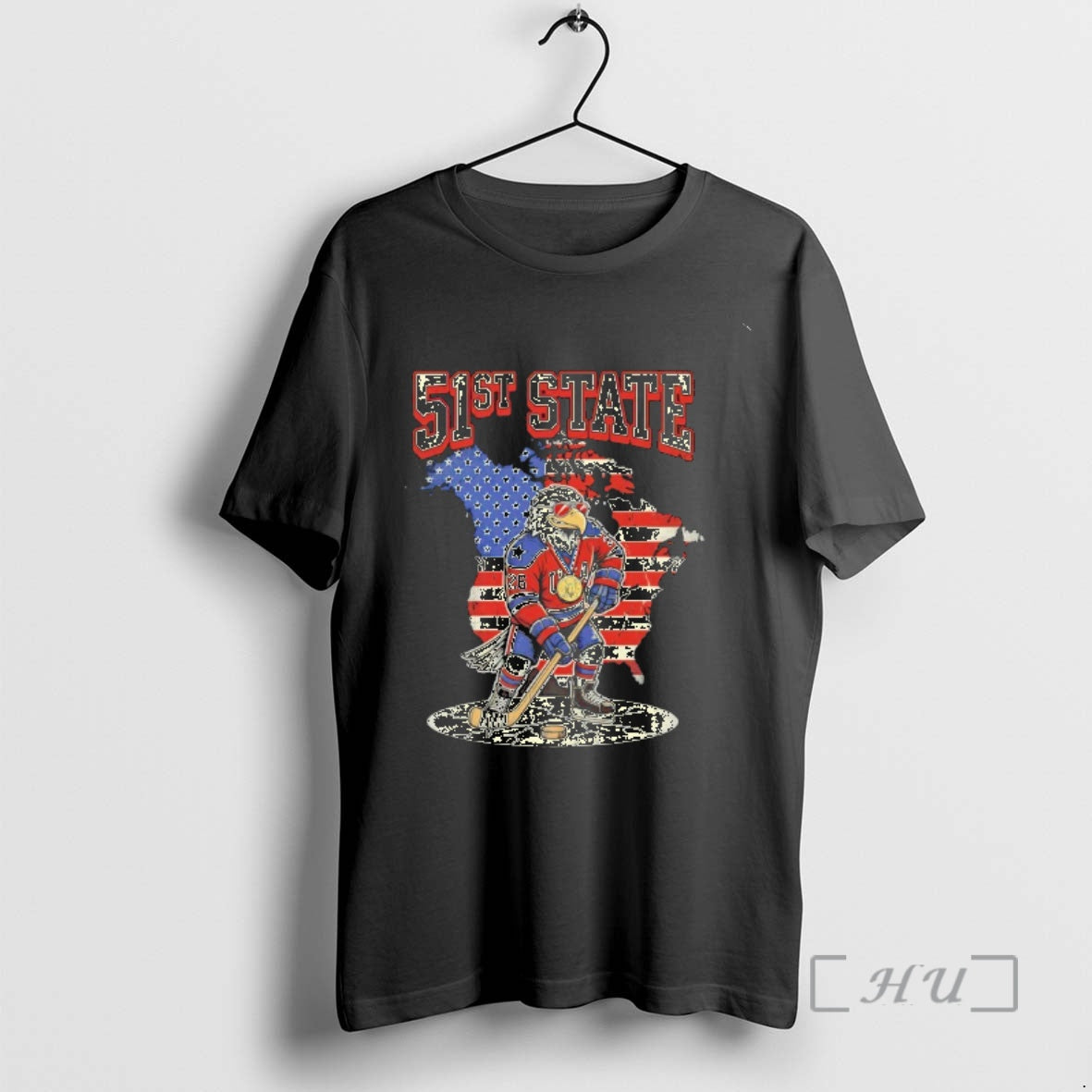 Officials 51st State Gold Medal Eagle Usa Hockey T-Shirts, Hoodie, Sweatshirt | HypeDripTees.com