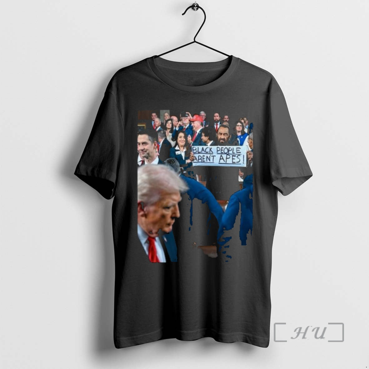 Officials Al Green Held Up A Black People Arent Apes Sign At Donald Trumps State T-Shirts, Hoodie, Sweatshirt
