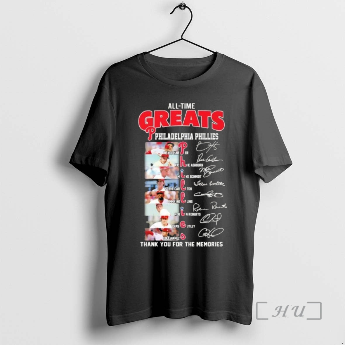 Officials All Time Greats Philadelphia Phillies Legends Names Thank You For The Memories Signatures Premium T-Shirts,...