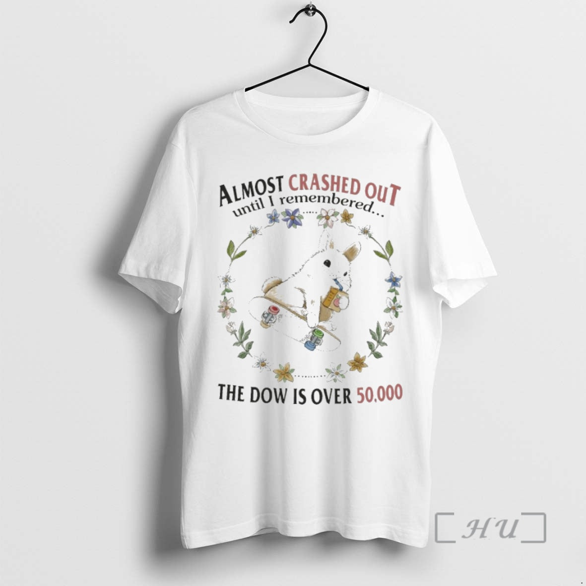 Officials Almost Crashed Out Until I Remembered The Dow Is Over 50000 Bunny Skate Premium T-Shirts, Hoodie, Sweatshirt