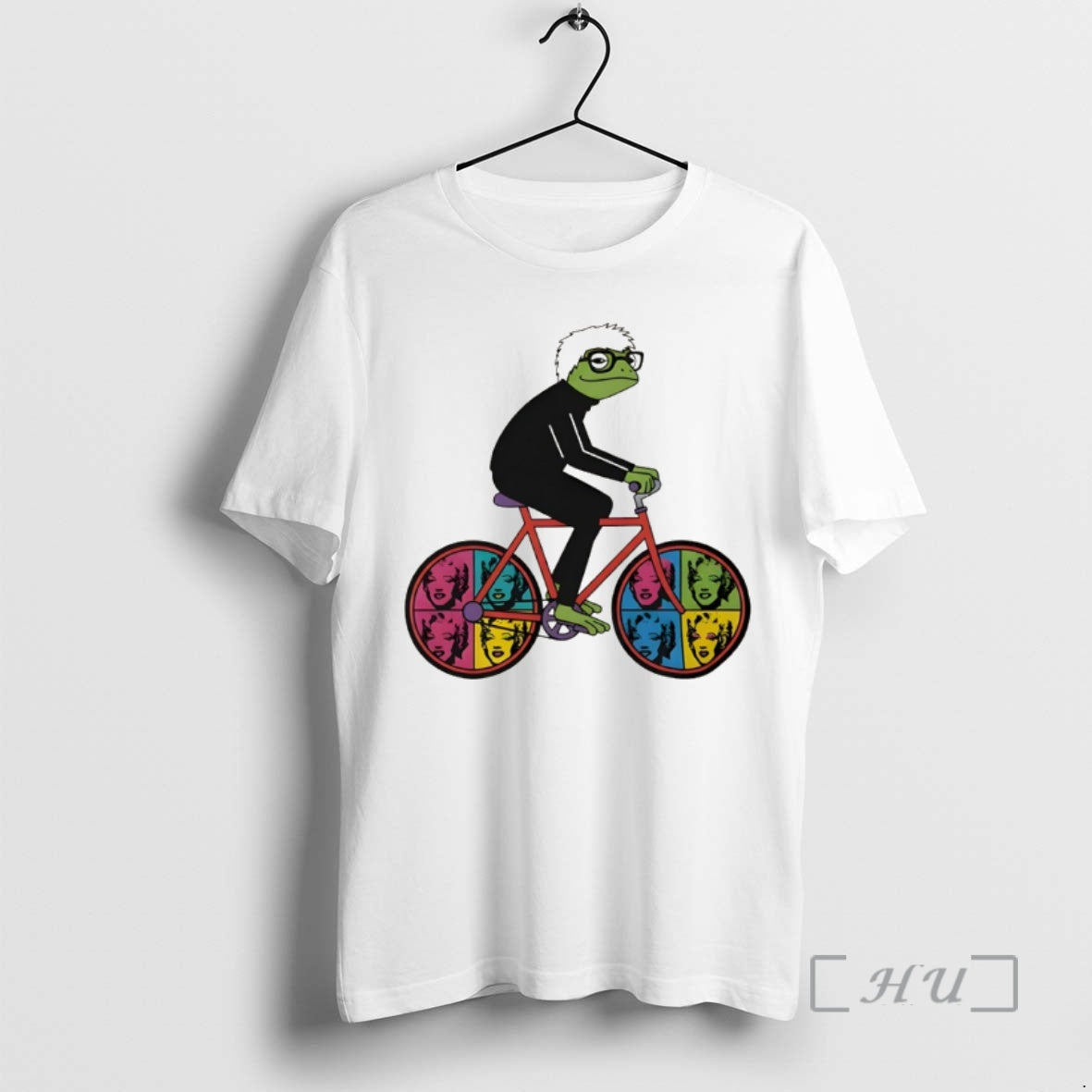 Officials Andy Warhol Inspired Frog Cyclist Graphic T-Shirts, Hoodie, Sweatshirt | HypeDripTees.com