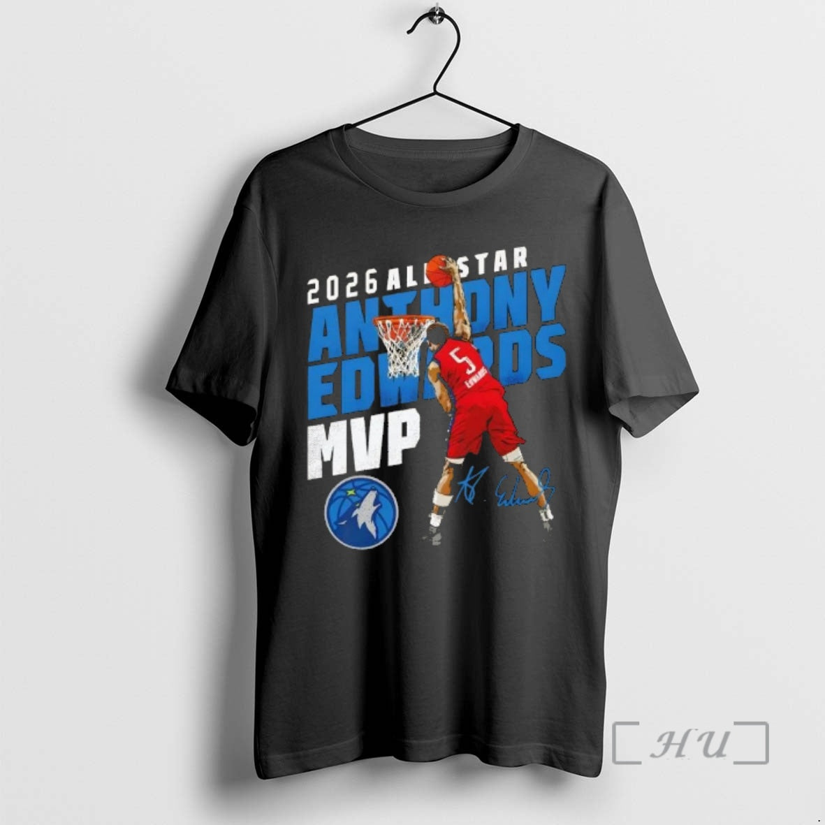 Officials Anthony Edwards Minnesota Timberwolves 2026 All Star Mvp Basketball Signature Premium T Shirts Sweater Hoodie,...