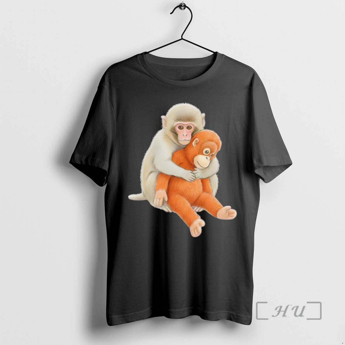 Officials Baby Monkey Punch Hugs A Plushie T-Shirts, Hoodie, Sweatshirt | HypeDripTees.com