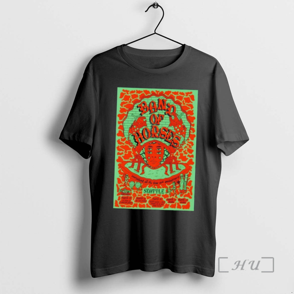 Officials Band Of Horses Mar 18 2026 Hometeam Gallery In Seattle Wa Premium T Shirts