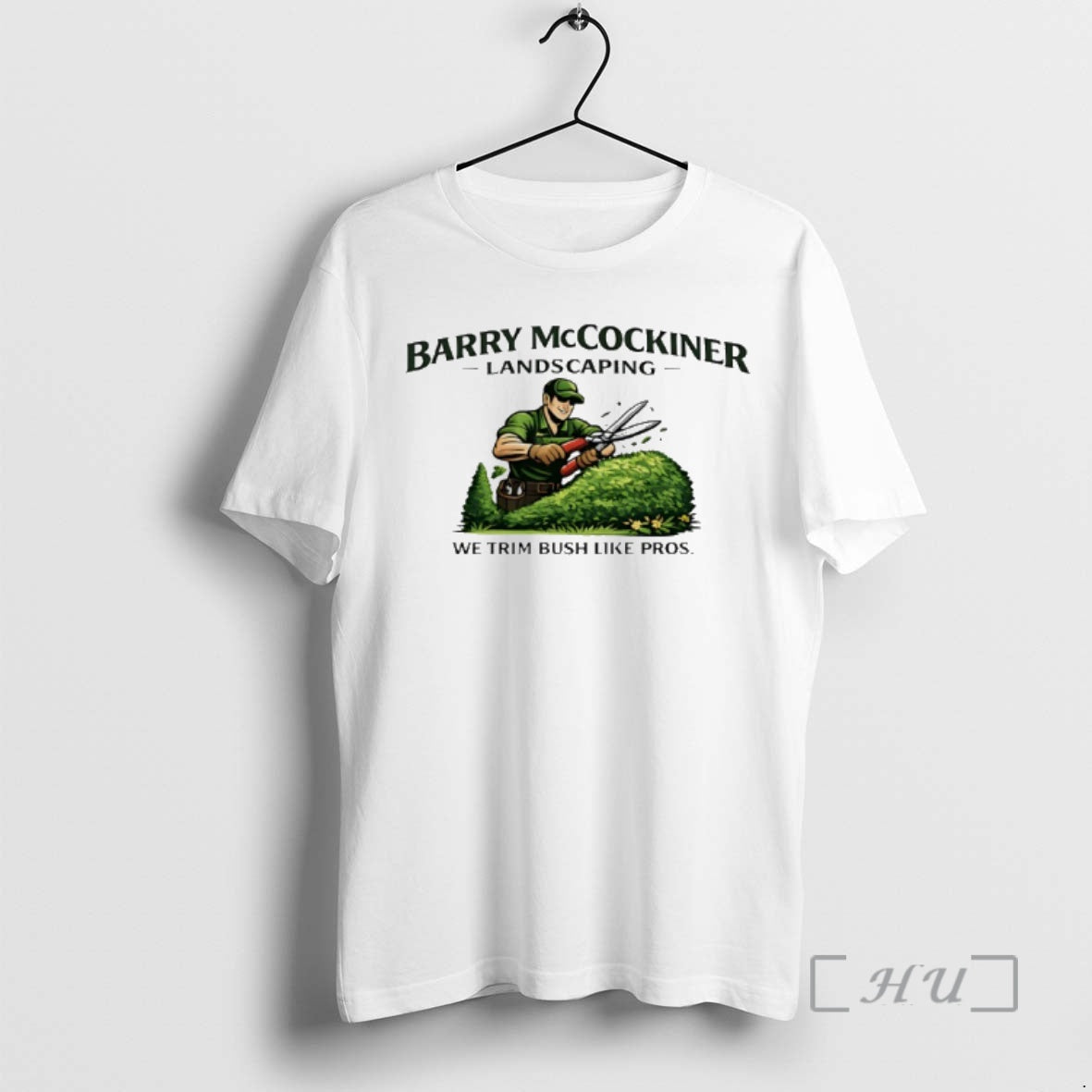Officials Barry Mccockiner Landscaping We Trim Bush Like Pros T-Shirts, Hoodie, Sweatshirt | HypeDripTees.com