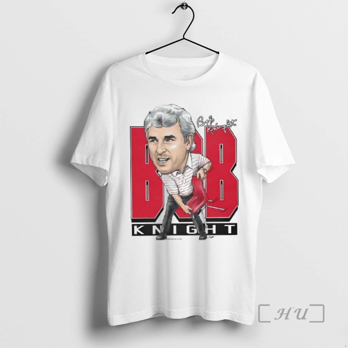 Officials Bob Knight Chair Throw Caricature Signature Woman T-Shirts, Hoodie, Sweatshirt | HypeDripTees.com