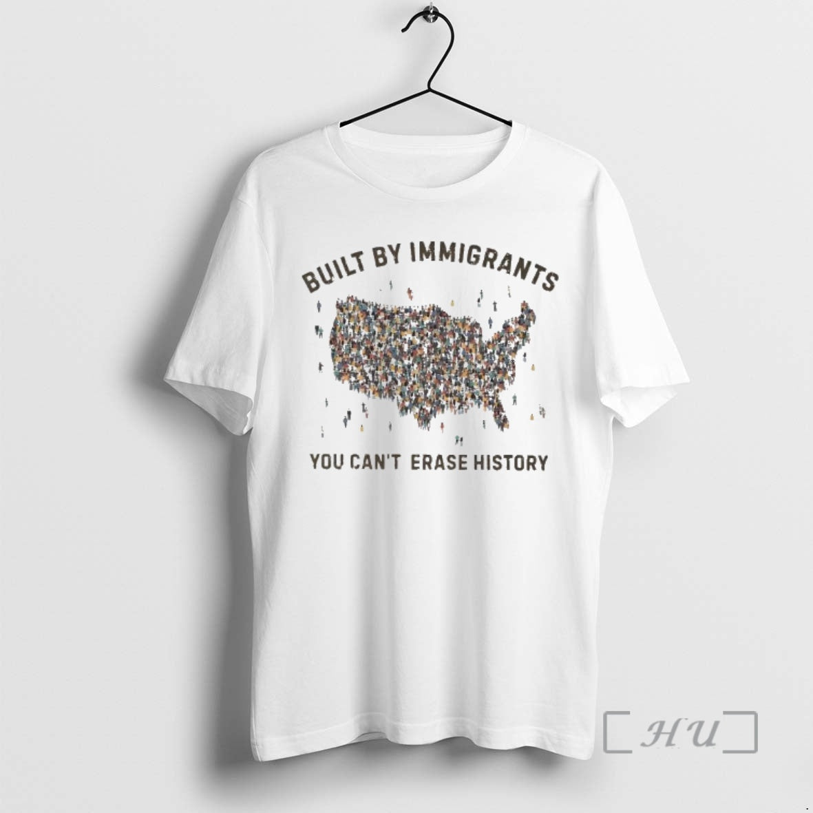 Officials Built By Immigrants You Cant Erase History American Map T-Shirts, Hoodie, Sweatshirt | HypeDripTees.com