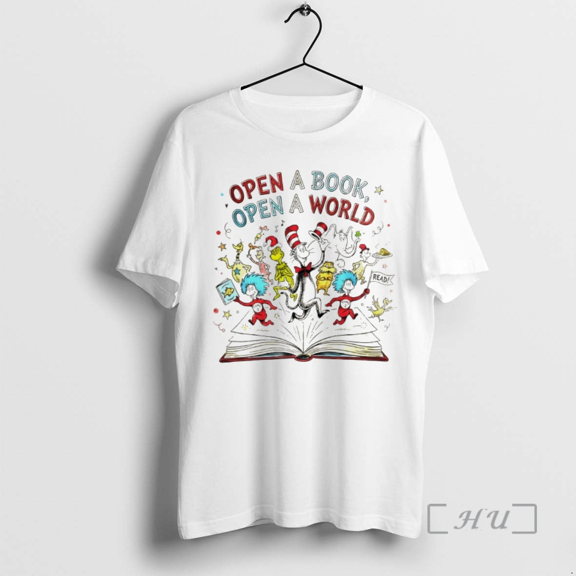 Officials Cat In The Hat Open A Book Open A World 2026 Premium T Shirts Hoodie, Sweatshirt | HypeDripTees.com