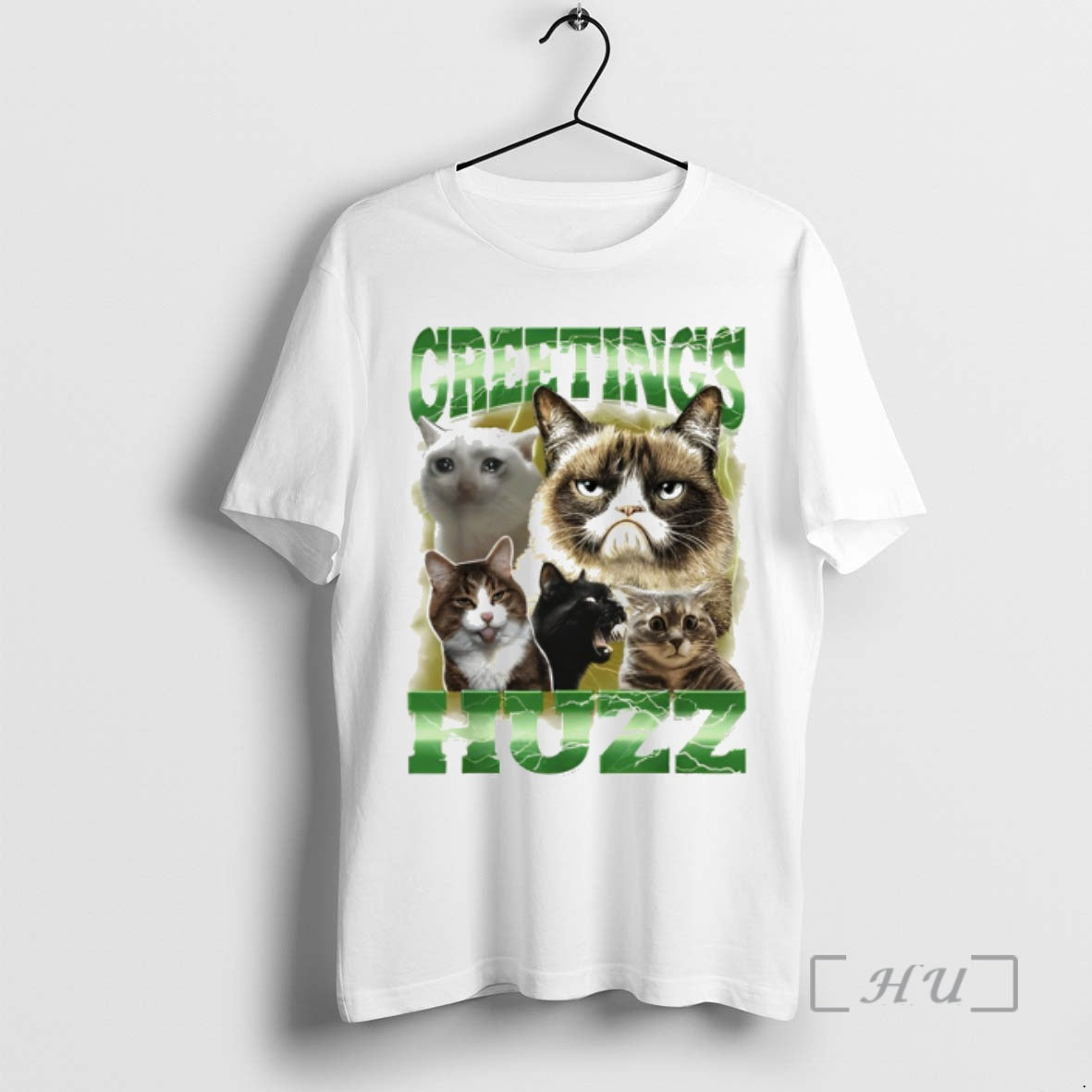 Officials Cat Meme Greetings Huzz Graphic T-Shirts, Hoodie, Sweatshirt | HypeDripTees.com