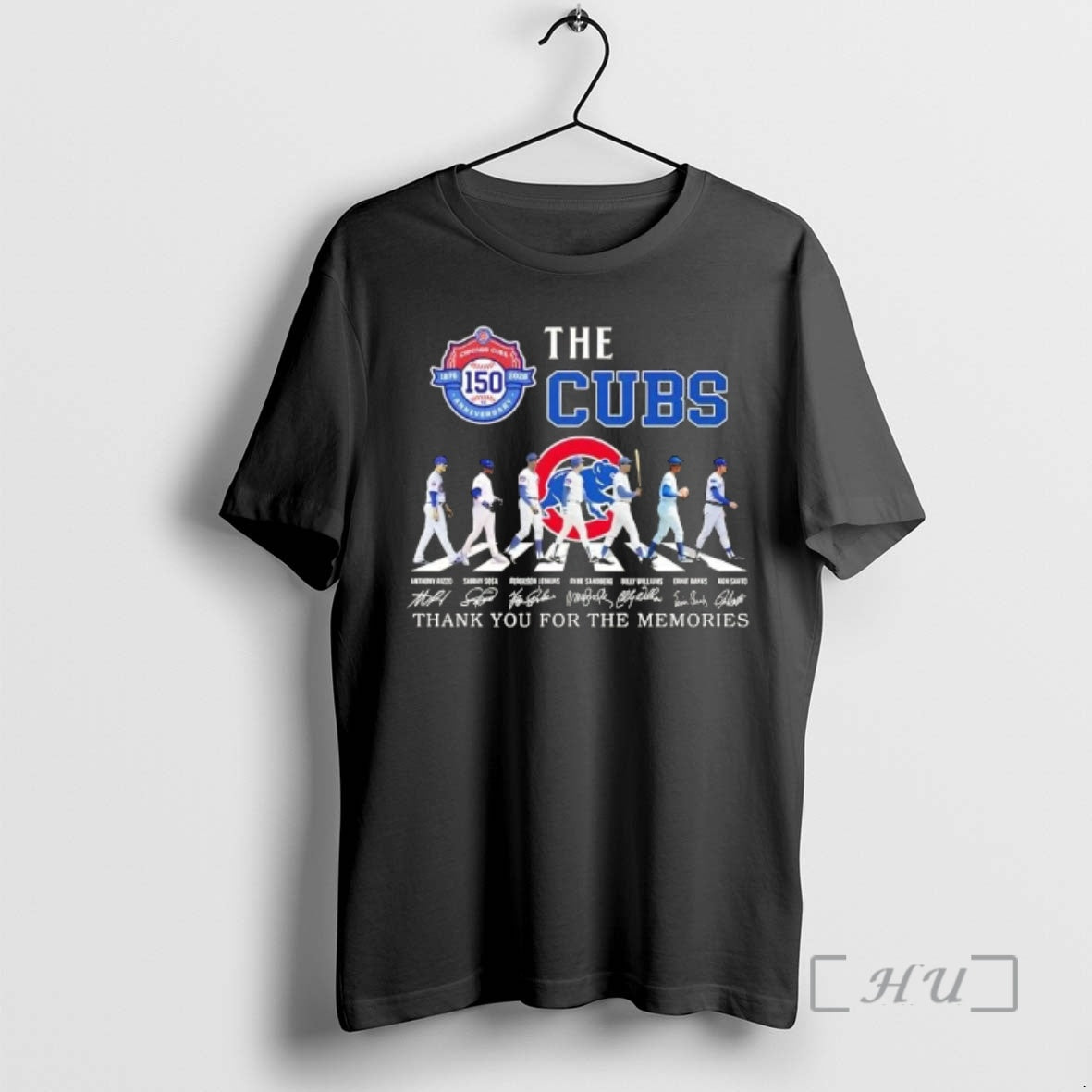 Officials Chicago Cubs 150th Anniversary 1876 2026 Anthony Rizzo And Legends Abbey Road Signatures Premium T-Shirts,...