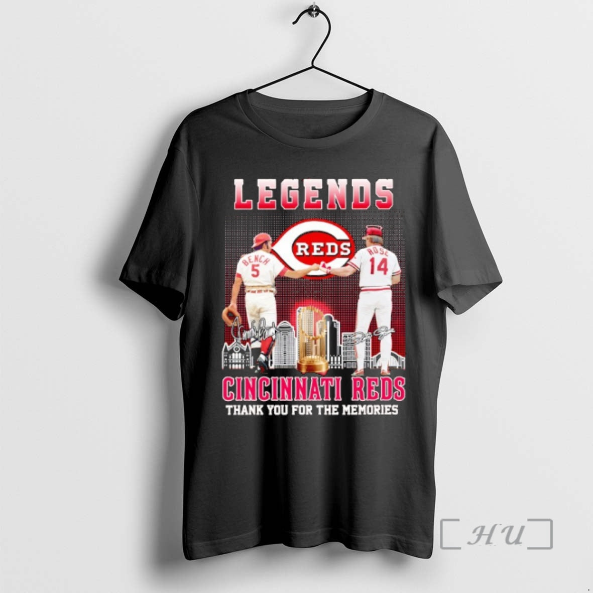 Officials Cincinnati Reds Pete Rose And Johnny Bench Thank You For The Memories Premium T-Shirts, Hoodie, Sweatshirt