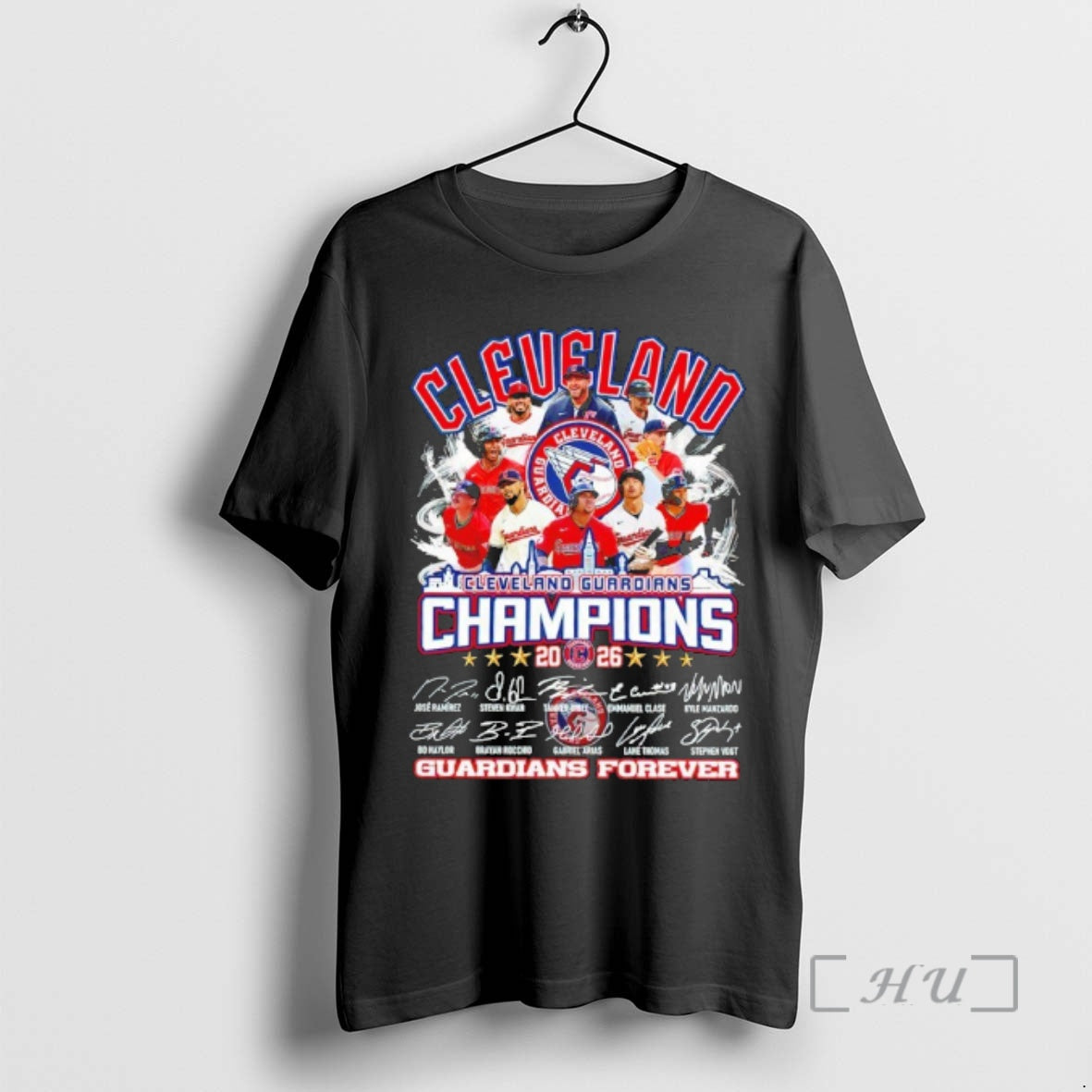 Officials Cleveland Guardians Champions 2026 Signatures Guardians Forever T-Shirts, Hoodie, Sweatshirt | HypeDripTees.com