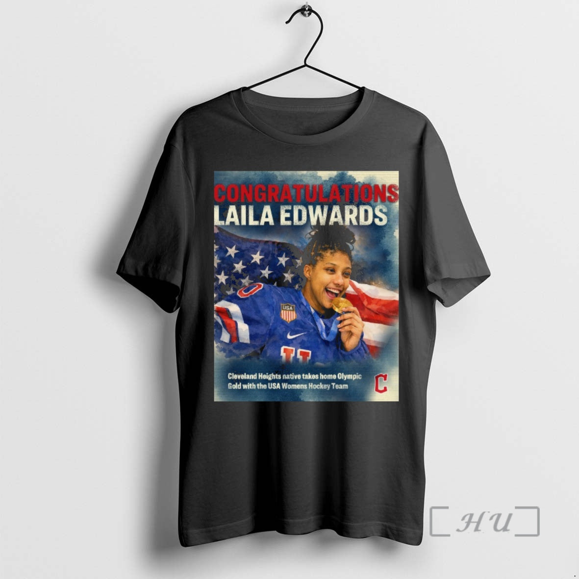 Officials Congratulations Laila Edwards Cleveland Heights Native Takes Home Olympic Gold With The Usa Womens T-Shirts,...