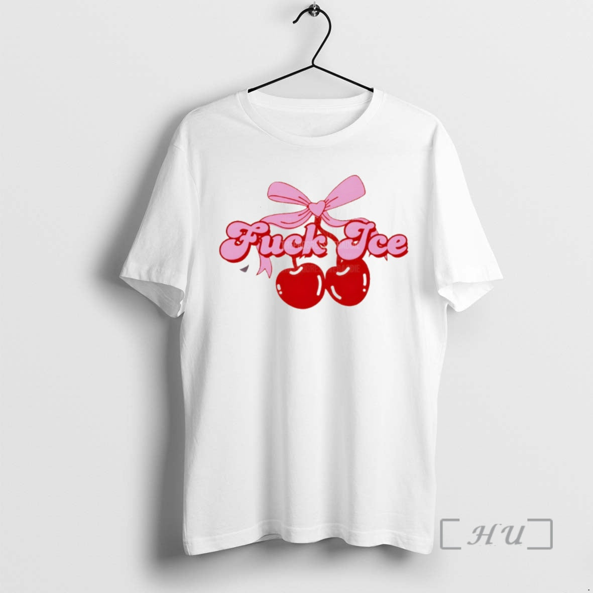 Officials Coquette Cherries Fuck Ice Anti President Political T-Shirts, Hoodie, Sweatshirt | HypeDripTees.com