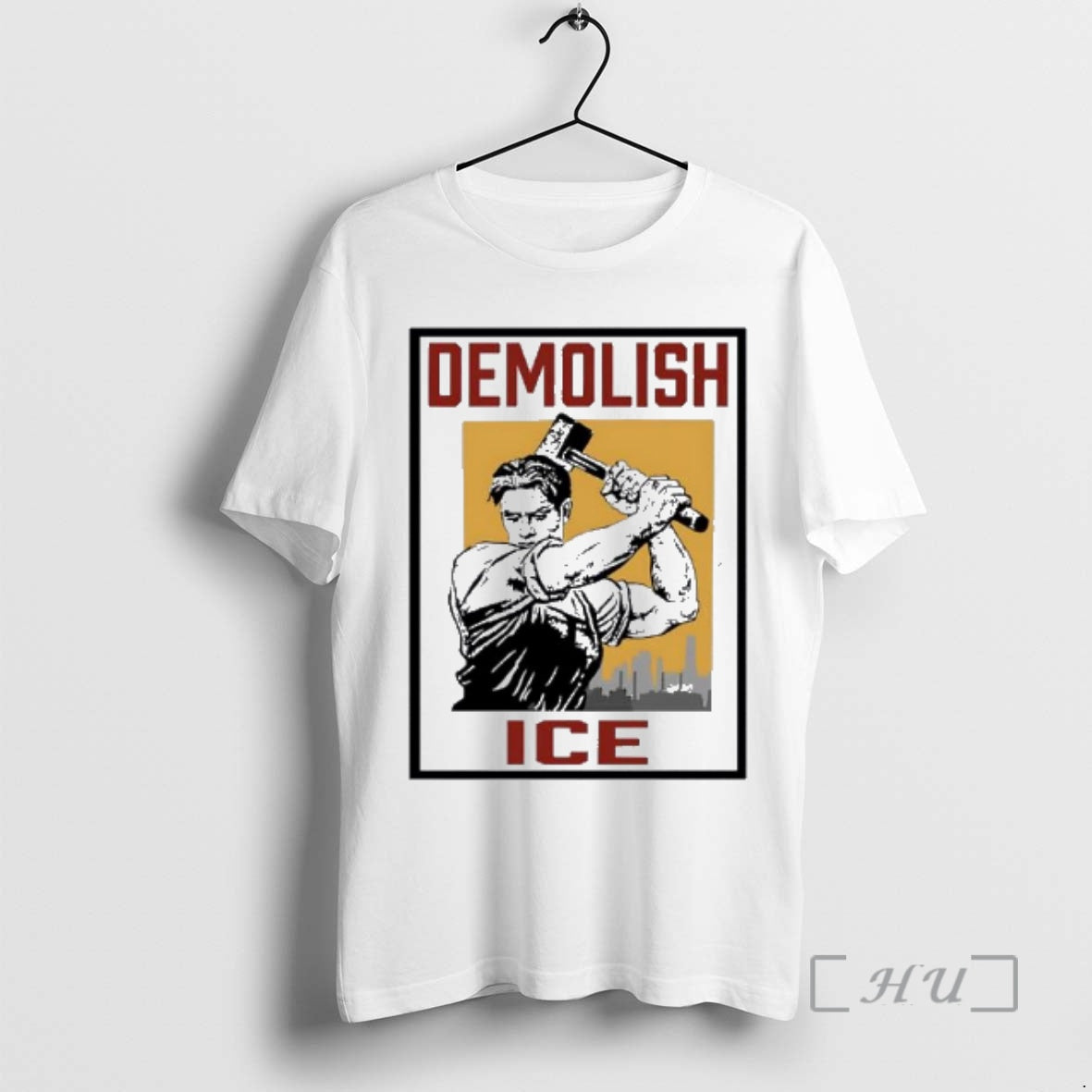 Officials Demolish Ice Worker With Sledgehammer Political Protest Art T-Shirts, Hoodie, Sweatshirt | HypeDripTees.com