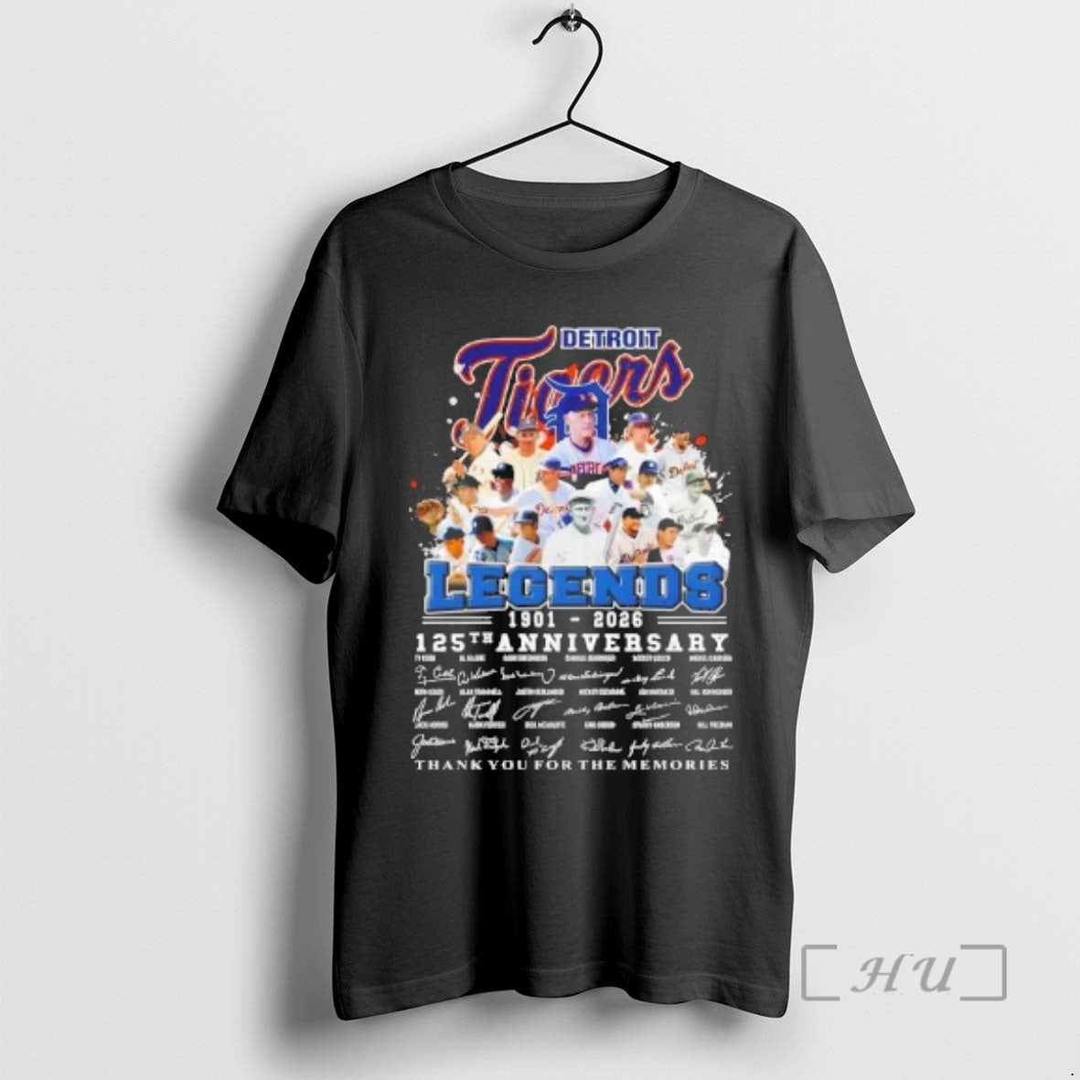 Officials Detroit Tigers Legends 1901 2026 125th Anniversary Signature T-Shirts, Hoodie, Sweatshirt | HypeDripTees.com
