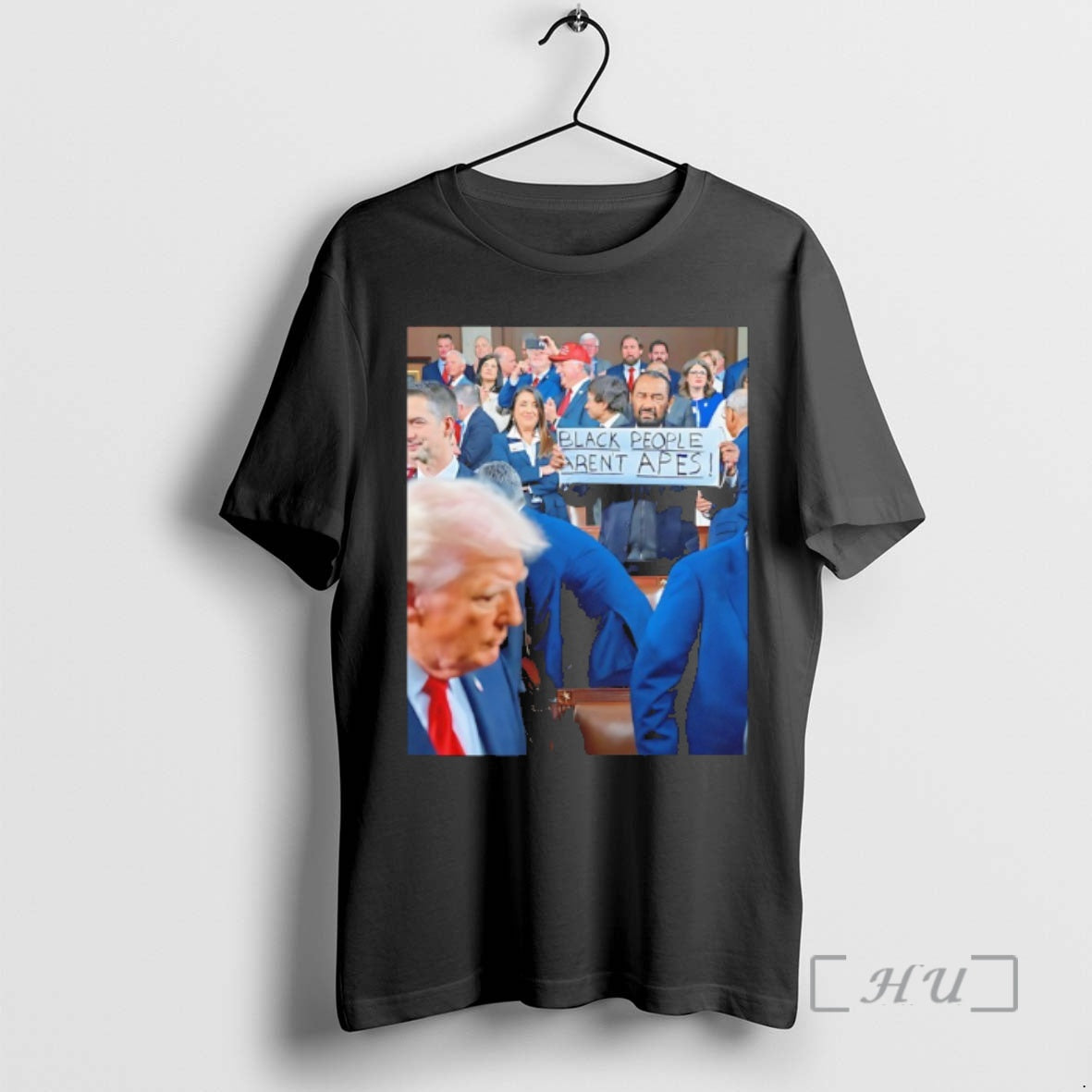 Officials Donald Trumps State Of The Union Black People Arent Apes Sign Photo Premium T-Shirts, Hoodie, Sweatshirt
