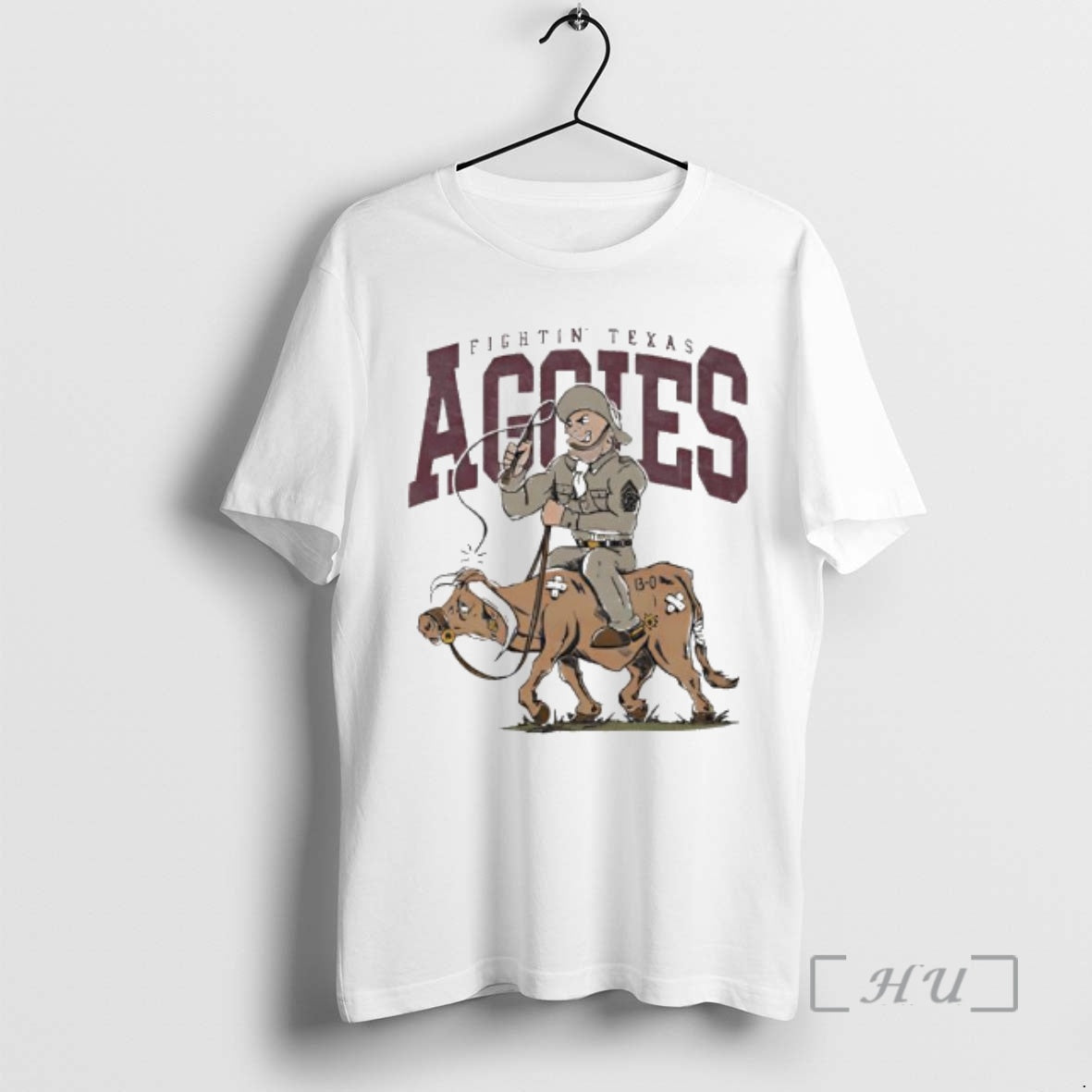 Officials Fightin Texas Aggie Cadet Riding A Longhorn Steer T-Shirts, Hoodie, Sweatshirt | HypeDripTees.com