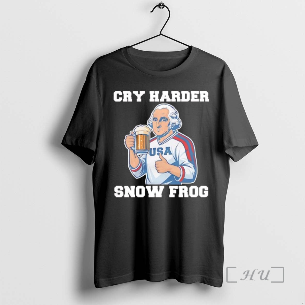 Officials George Washington Drinking Beer Cry Harder Snow Frog Usa Hockey Premium T Shirts Sweater Hoodie, Sweatshirt