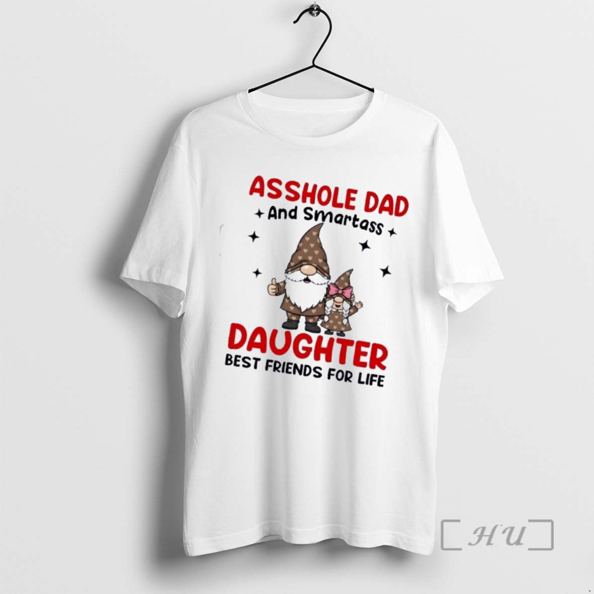 Officials Gnomes Asshole Dad And Smartass Daughter Best Friends For Life Premium T Shirts Sweater Hoodie, Sweatshirt