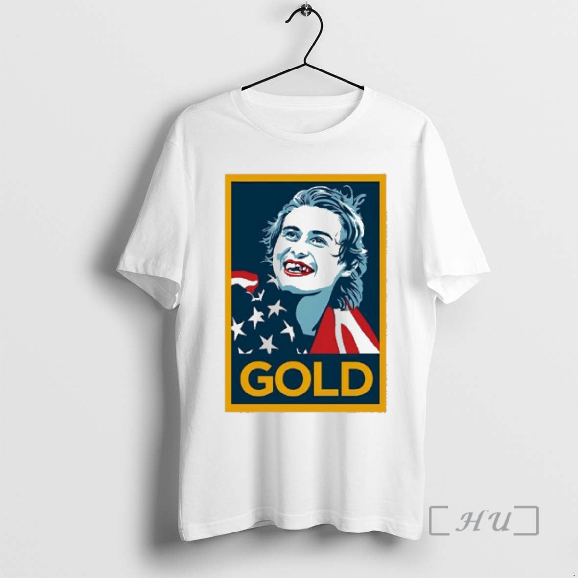Officials Gold Olympic Swimmer Usa Flag Patriot Shepard Fairey T-Shirts, Hoodie, Sweatshirt | HypeDripTees.com