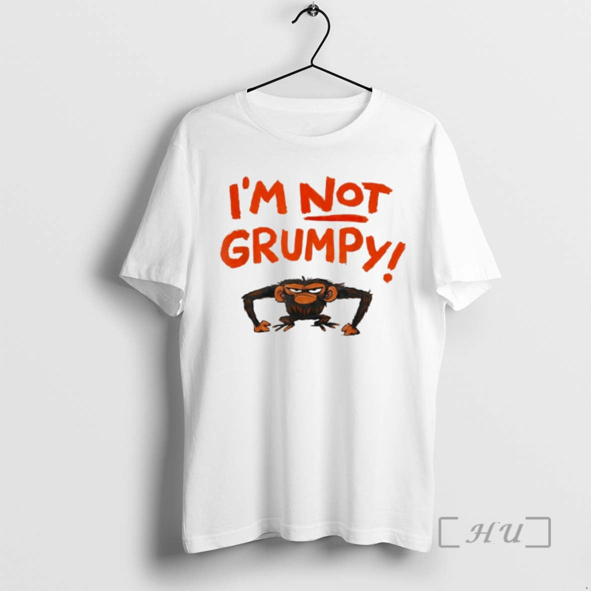 Officials Grumpy Monkey Im Not Grumpy Funny T-Shirts, Hoodie, Sweatshirt | HypeDripTees.com