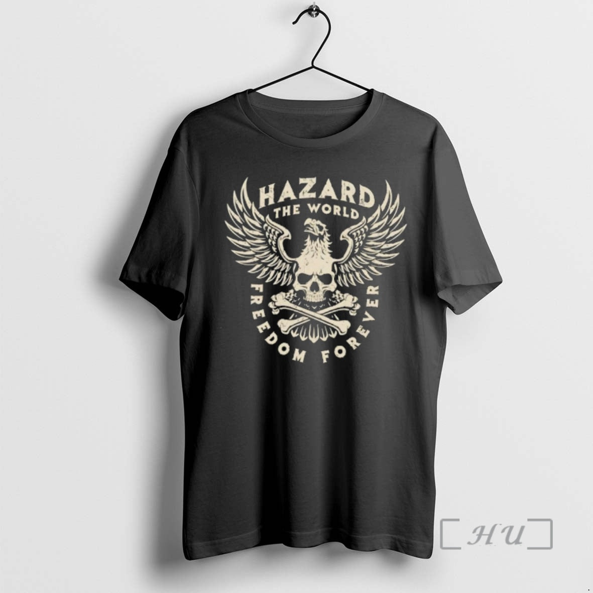 Officials Hazard The World Eagle Skull Crossbones Freedom Forever T-Shirts, Hoodie, Sweatshirt | HypeDripTees.com