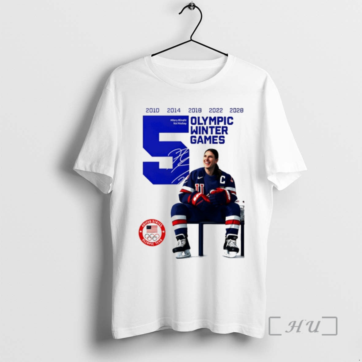 Officials Hilary Knight Usa Womens Olympic Hockey _e2_80_93 Gold Champions 2026 Signature Premium T Shirts Hoodie, Sweatshirt