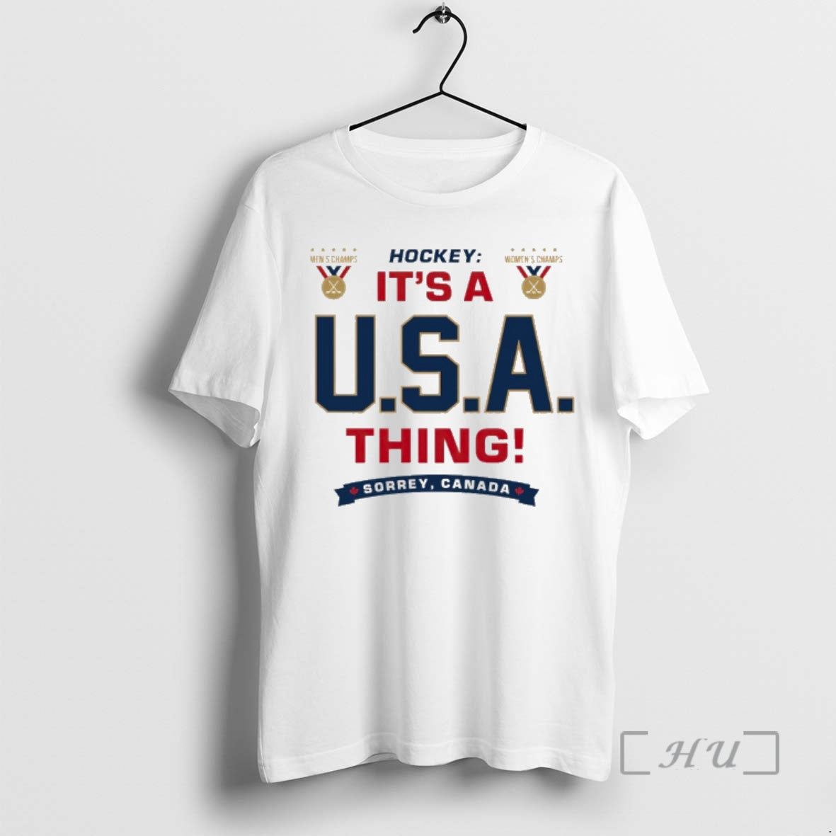 Officials Hockey Mens And Womens Champs Its A Usa Thing Sorrey Canada Premium T Shirts Hoodie, Sweatshirt | HypeDripTees.com