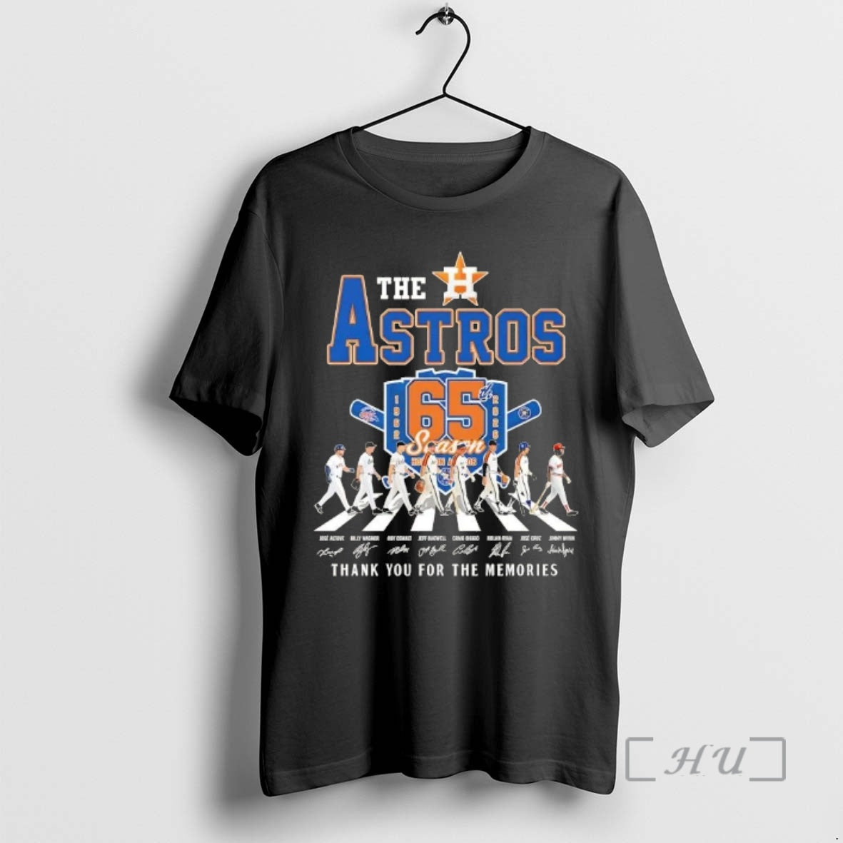Officials Houston Astros 65th Anniversary 1962 2026 Jose Altuve And Legends Abbey Road Signatures Premium T-Shirts,...
