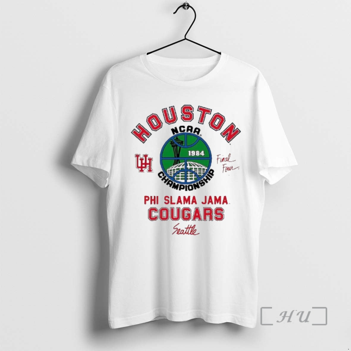 Officials Houston Ncaa 1984 Championship Phi Slama Jama Cougars Seattle T-Shirts, Hoodie, Sweatshirt | HypeDripTees.com