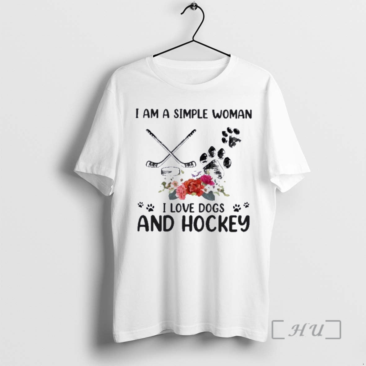 Officials I Am A Simple Woman I Love Dogs And Hockey Premium T Shirts Sweater Hoodie, Sweatshirt | HypeDripTees.com