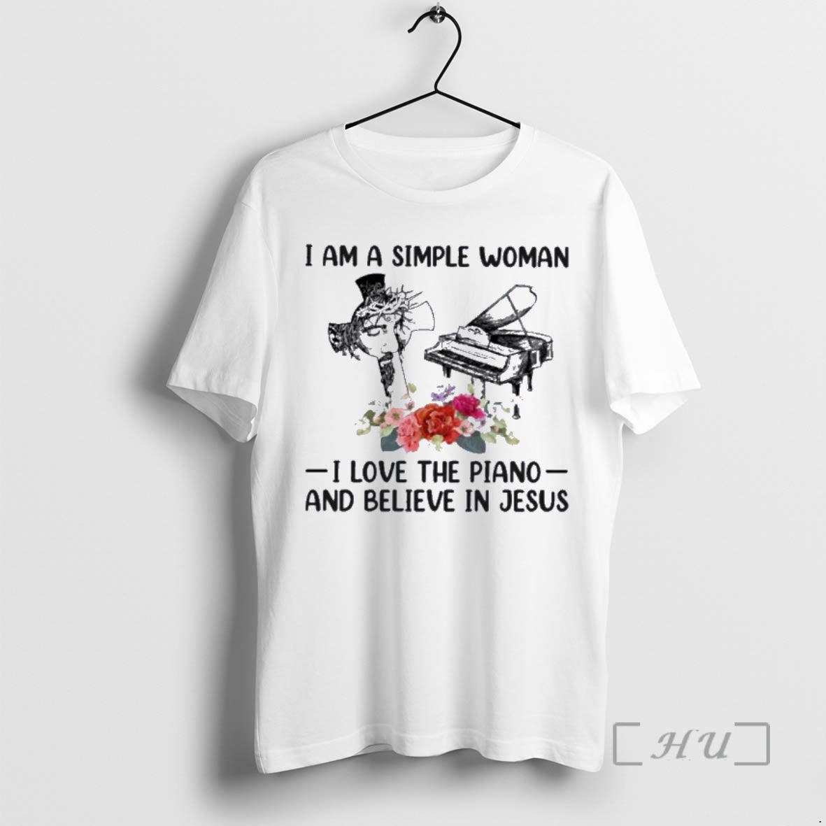 Officials I Am A Simple Woman I Love Piano And Believe In Jesus Premium T-Shirts, Hoodie, Sweatshirt | HypeDripTees.com