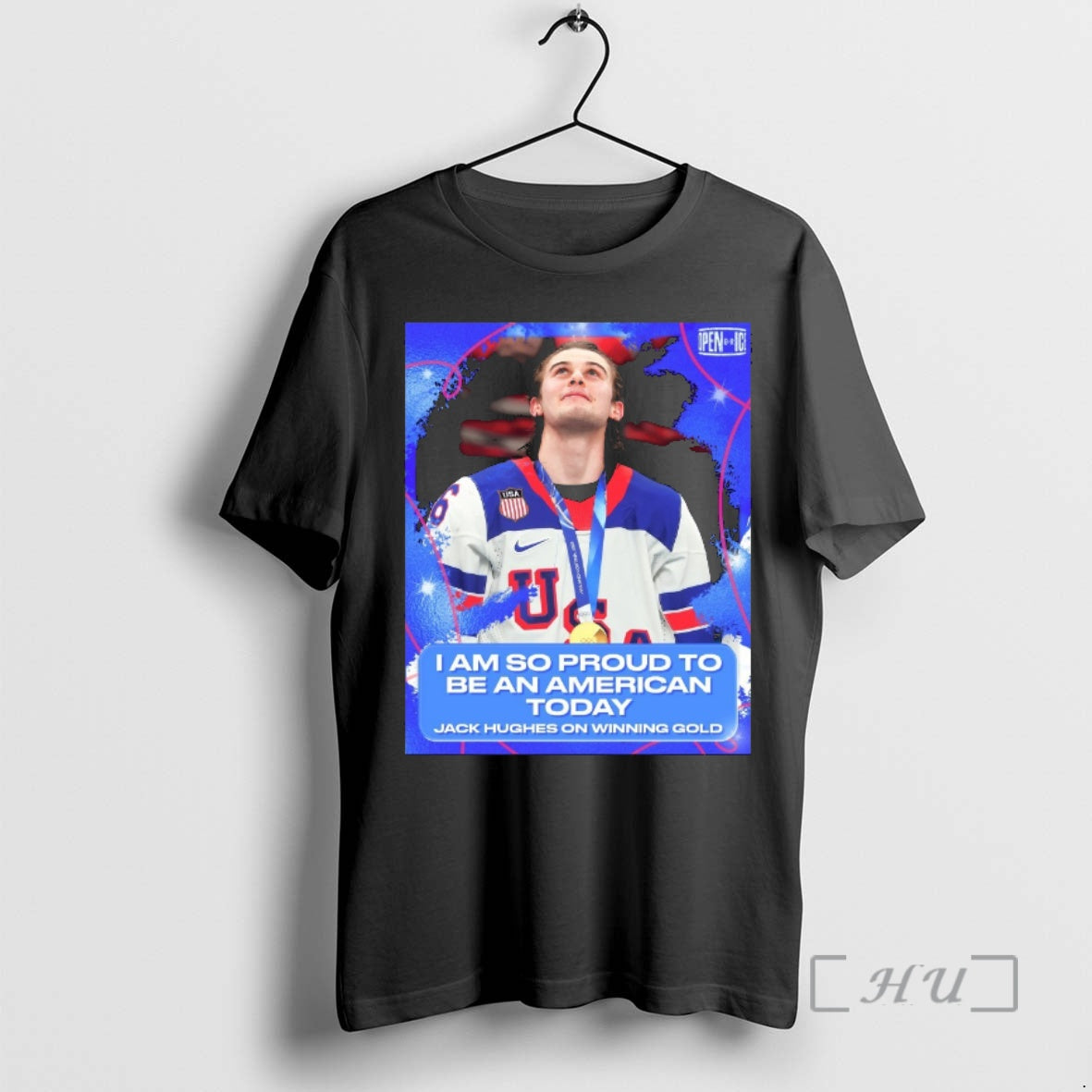 Officials I Am So Proud To Be An American Today Jack Hughes On Winning Gold T-Shirts, Hoodie, Sweatshirt | HypeDripTees.com
