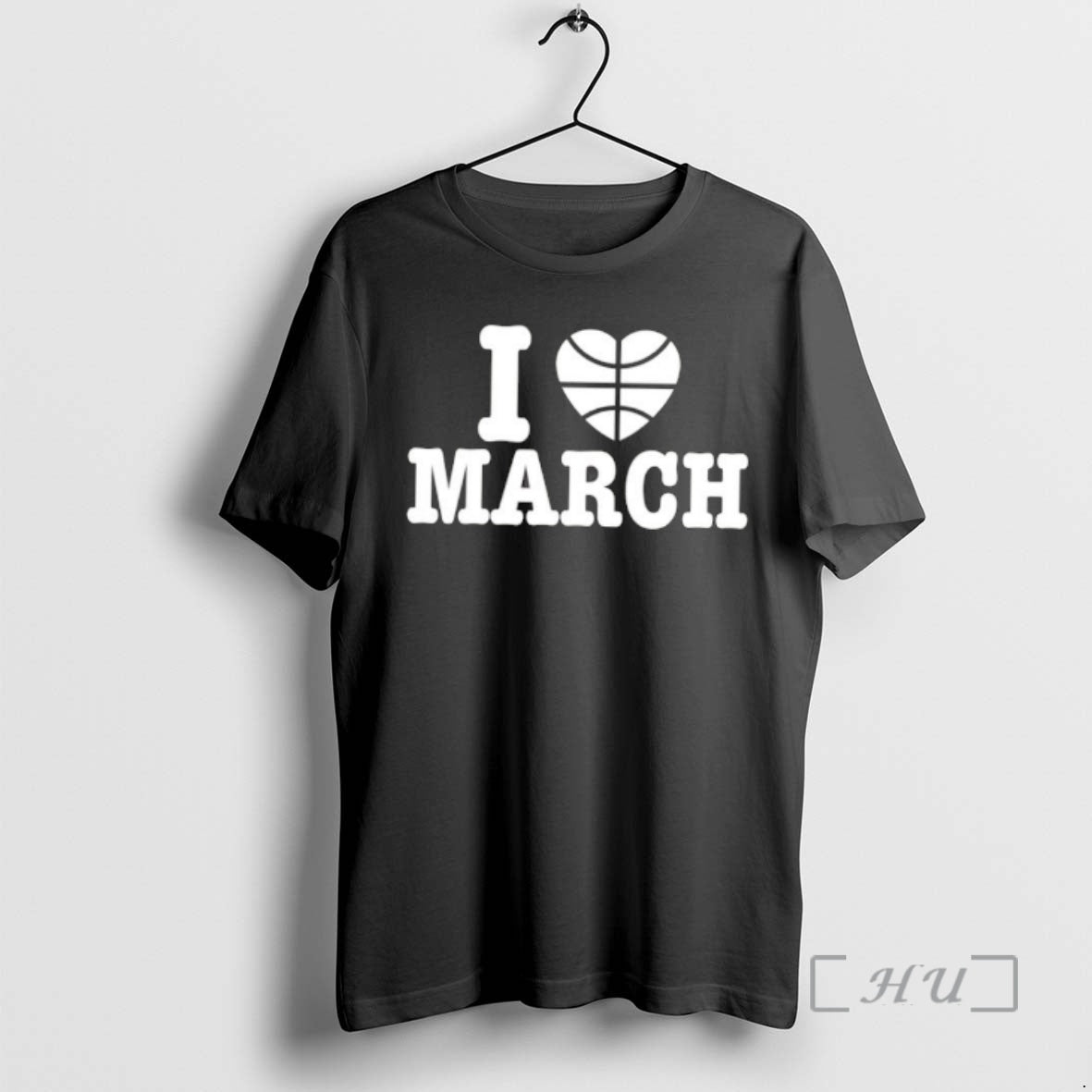 Officials I Love Heart Basketball March White Bold Typography