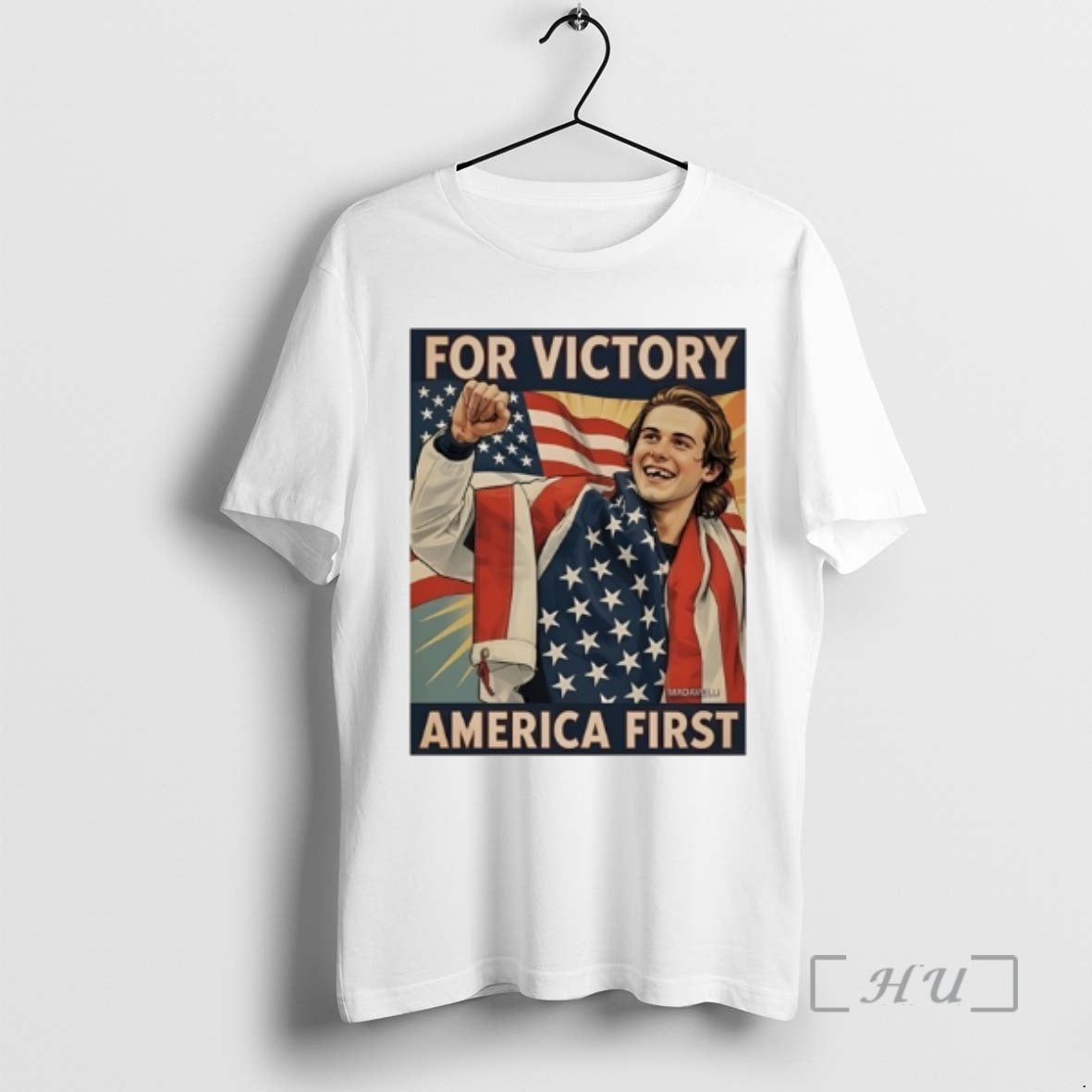 Officials Jack Hughes Missing Teeth For Victory America First Retro T-Shirts, Hoodie, Sweatshirt | HypeDripTees.com