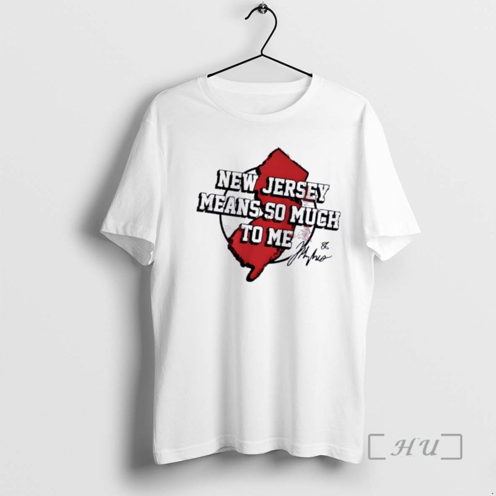 Officials Jack Hughes New Jersey Devils Means So Much To Me Signature Premium T Shirts