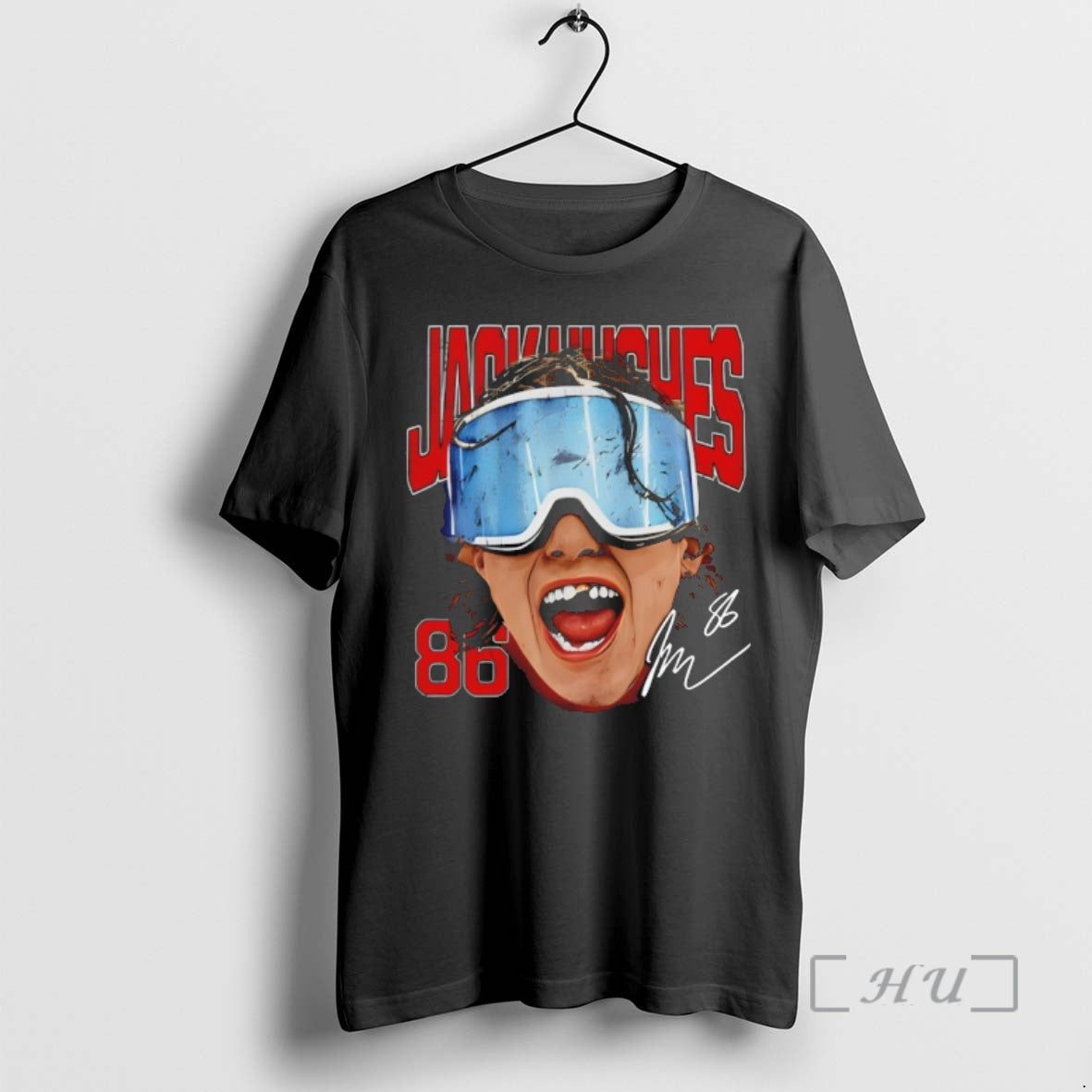 Officials Jack Hughes New Jersey Goggles Usa Hockey Olympic 2026 Signature Premium T Shirts Sweater Hoodie, Sweatshirt