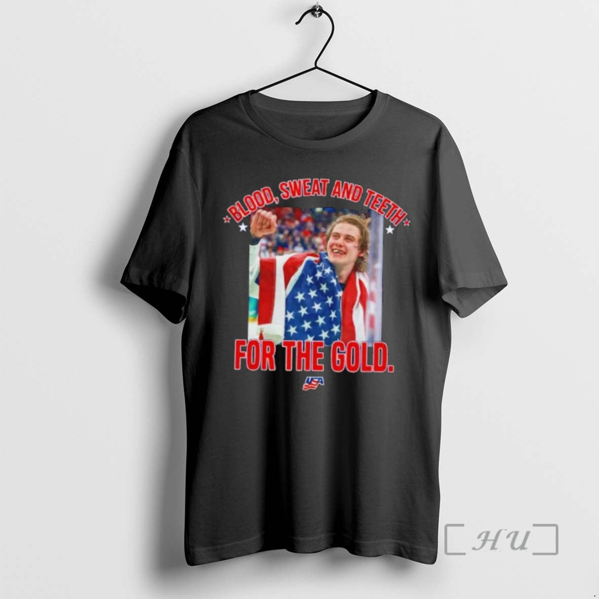 Officials Jack Hughes Usa 2026 Hockey Blood Sweat And Teeth For The Gold Premium T-Shirts, Hoodie, Sweatshirt