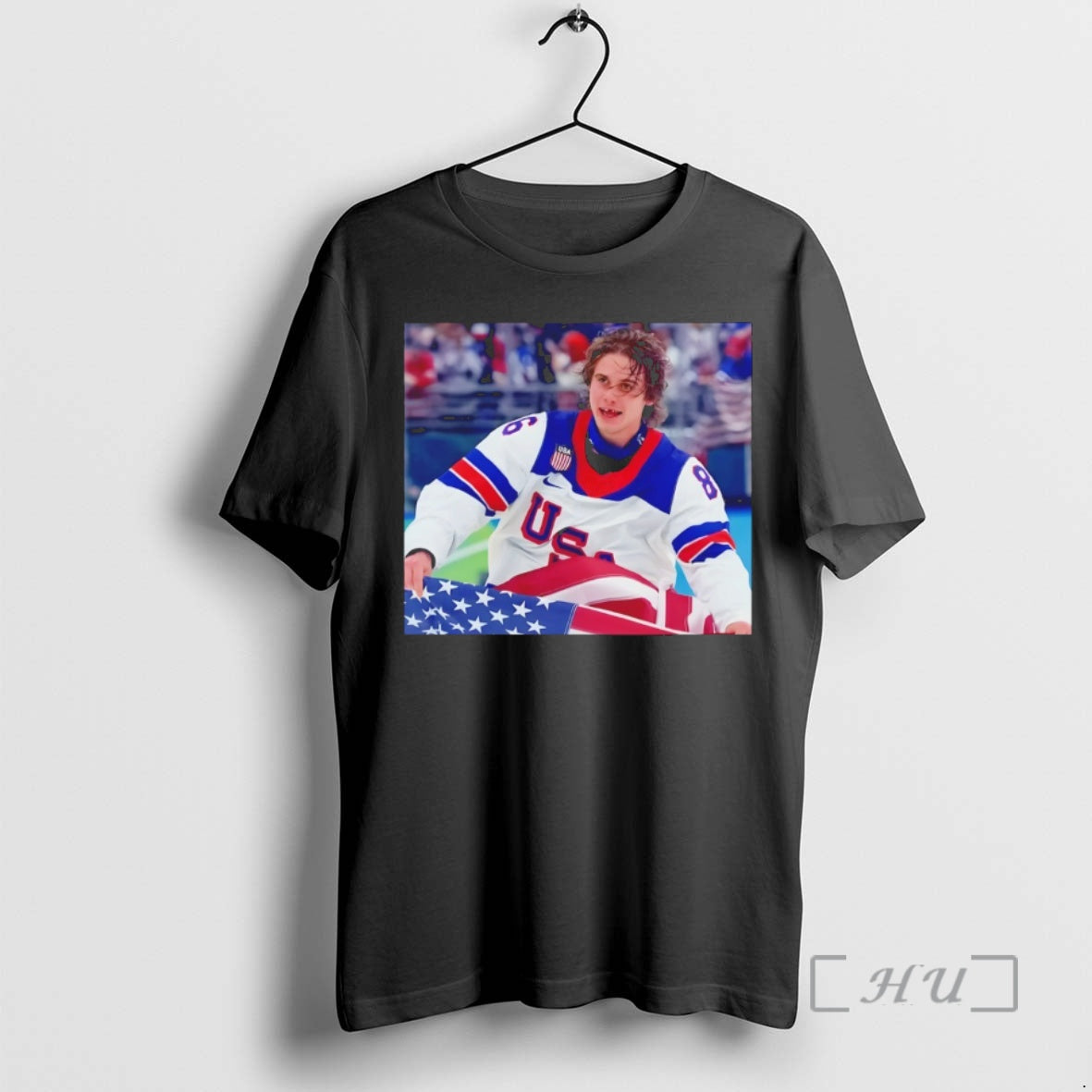 Officials Jack Hughes Usa Hockey American Flag Olympic 2026 Milano Cortina Premium T Shirts Sweater Hoodie, Sweatshirt