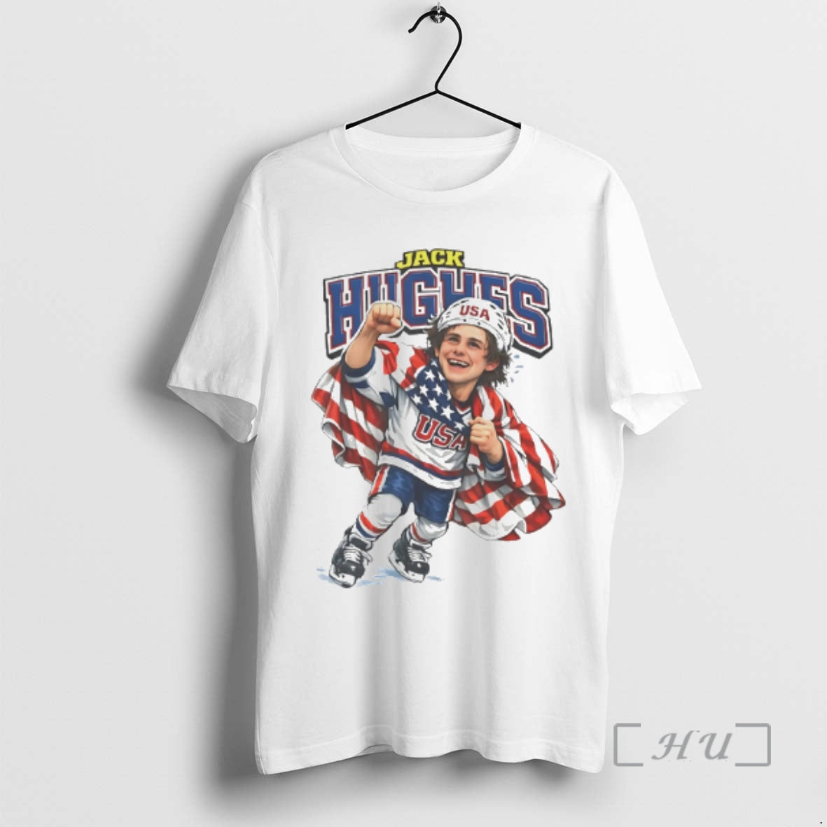 Officials Jack Hughes Usa Mens Hockey Caricature T-Shirts, Hoodie, Sweatshirt | HypeDripTees.com