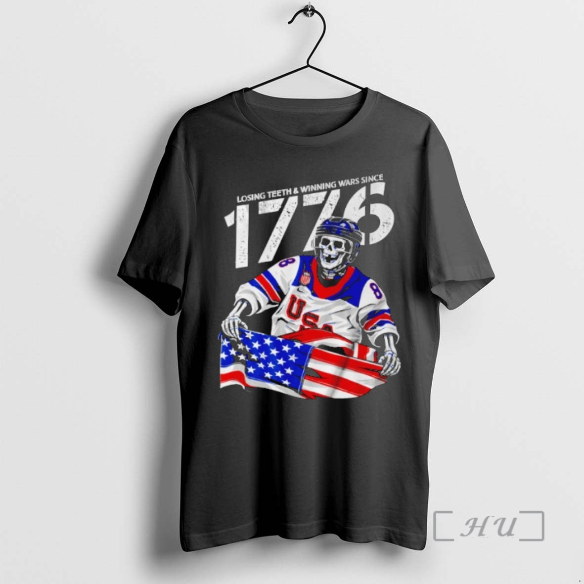 Officials Jack Hughes Usa Hockey Losing Teeth Winning Wars Since 1776 Premium T Shirts Sweater Hoodie, Sweatshirt