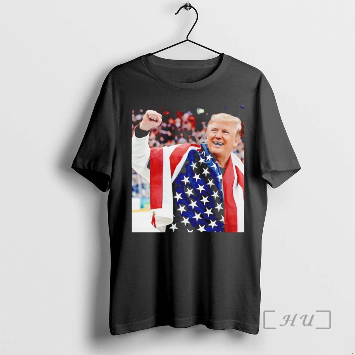 Officials Jack Hughes X Donald Trump Usa Hockey Champions 2026 Olympic American Flag Premium T-Shirts, Hoodie, Sweatshirt