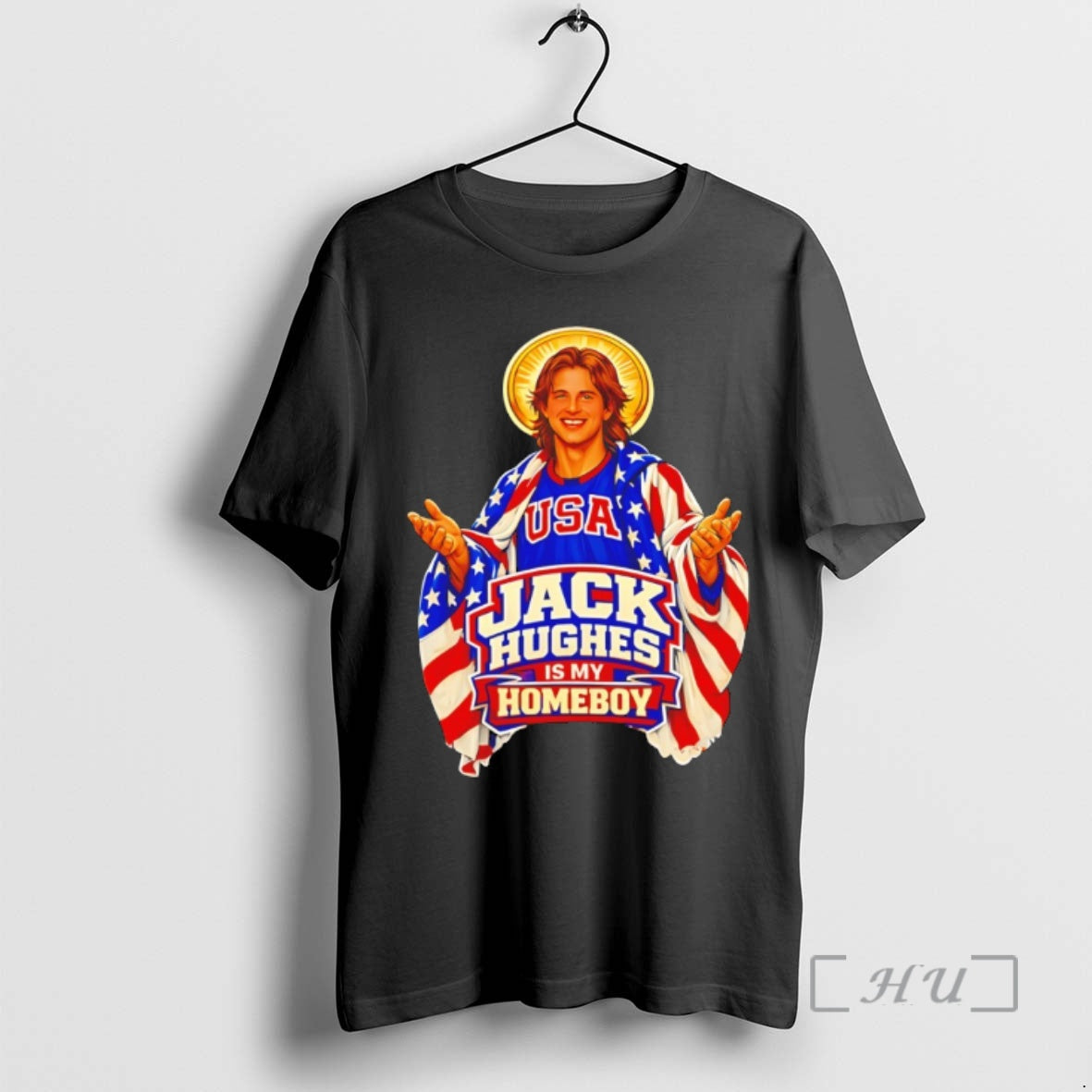 Officials Jesus Jack Hughes Is My Homeboy Usa Hockey Champions 2026 Olympic Gold Medal Premium T-Shirts, Hoodie, Sweatshirt