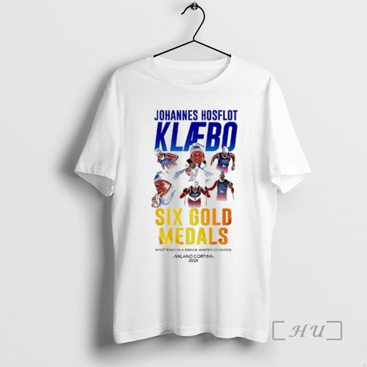 Officials Johannes Hoesflot Klaebo Six Gold Medals 2026 Winter Olympics Milano Cortina Premium T Shirts Hoodie, Sweatshirt