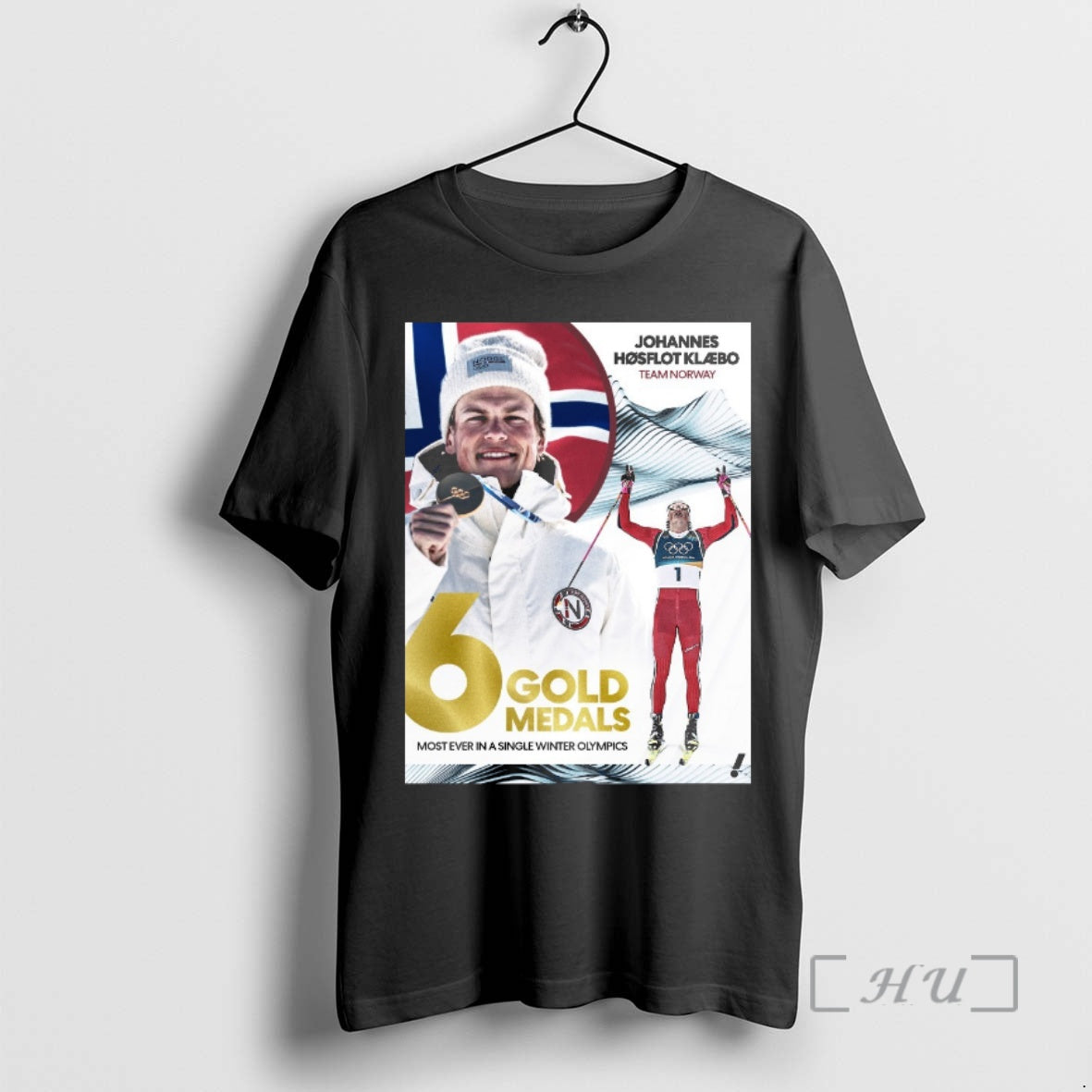 Officials Johannes Hosflot Klaebo Team Norway 6 Gold Medals Most Ever In A Single Winter T-Shirts, Hoodie, Sweatshirt