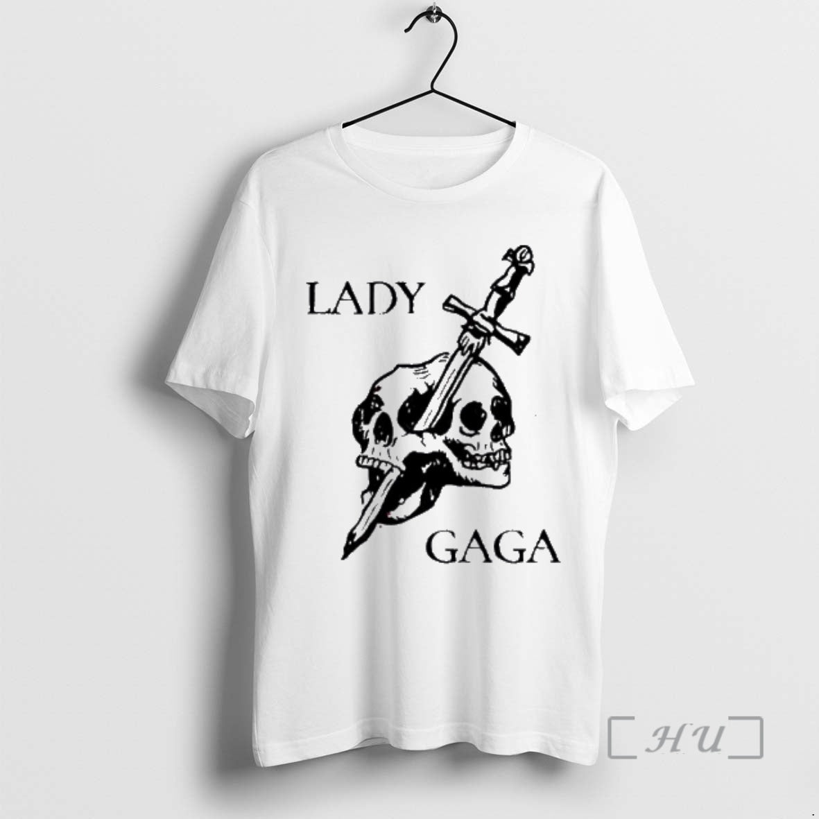 Officials Lady Gaga Sword Through Double Skulls Gothic Graphic T-Shirts, Hoodie, Sweatshirt | HypeDripTees.com