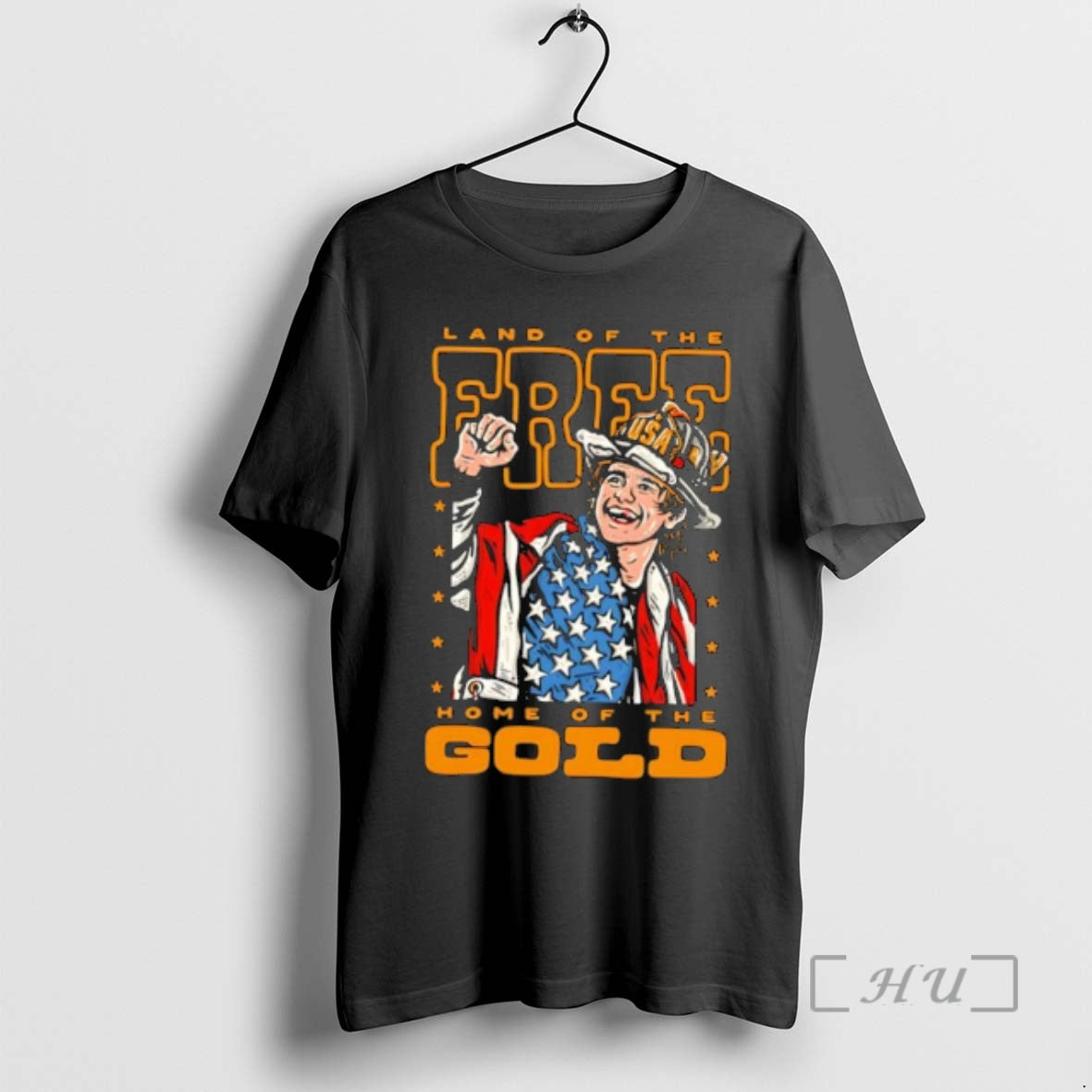 Officials Land Of The Free Home Of The Gold Firefighter T-Shirts, Hoodie, Sweatshirt | HypeDripTees.com
