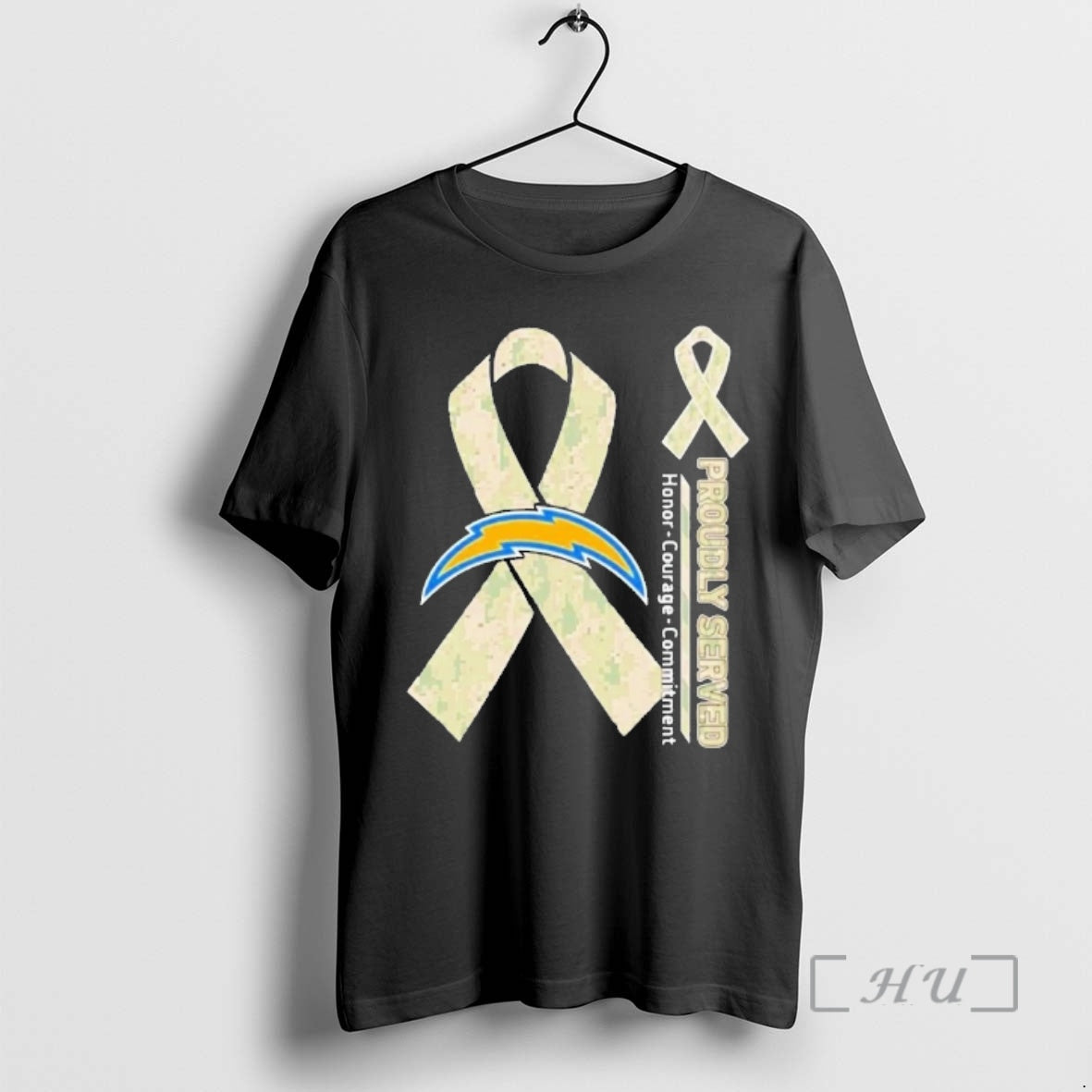 Officials Los Angeles Chargers Proudly Served Honor Courage Commitment T-Shirts, Hoodie, Sweatshirt | HypeDripTees.com
