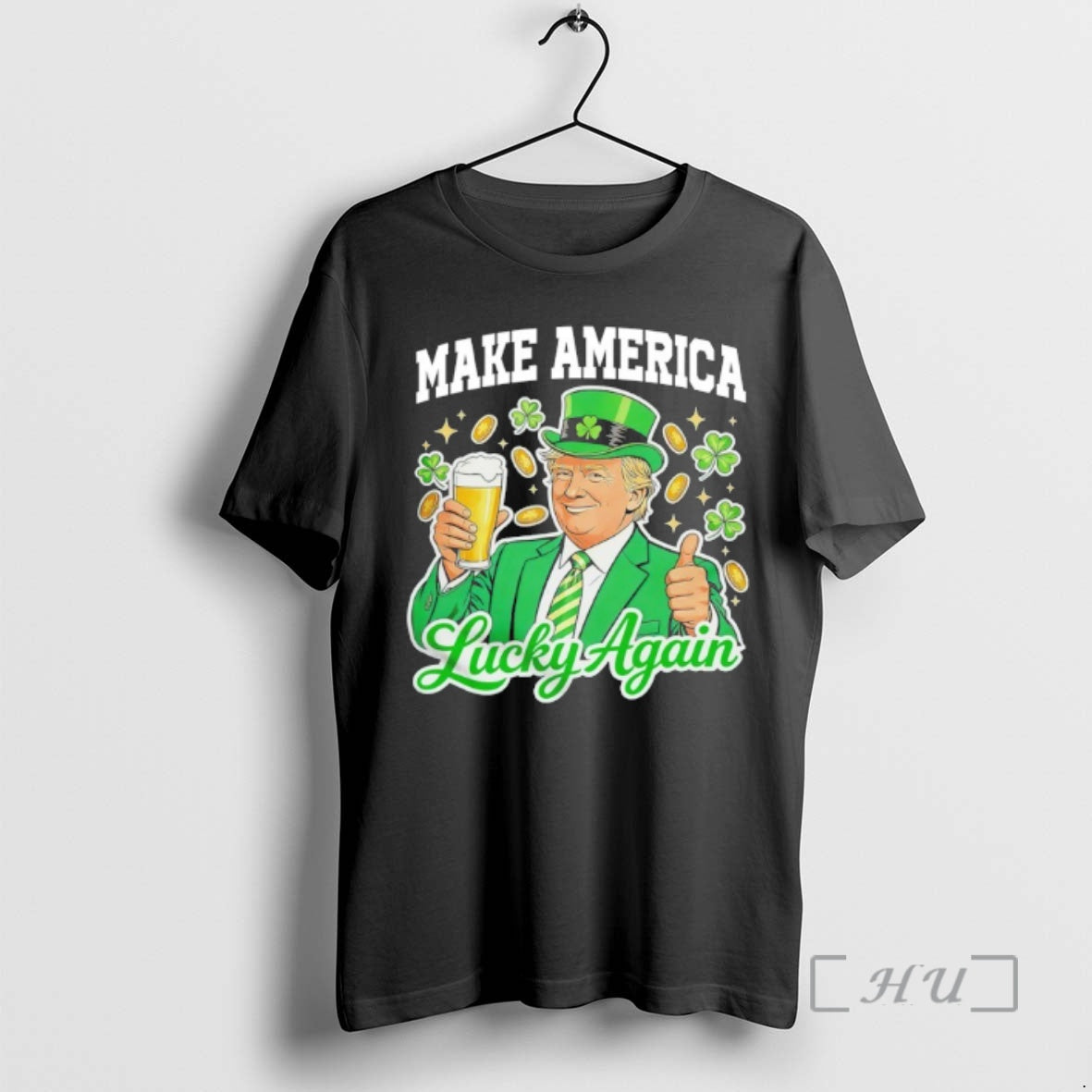 Officials Make America Lucky Again Donald Trump With Beer St T-Shirts, Hoodie, Sweatshirt | HypeDripTees.com